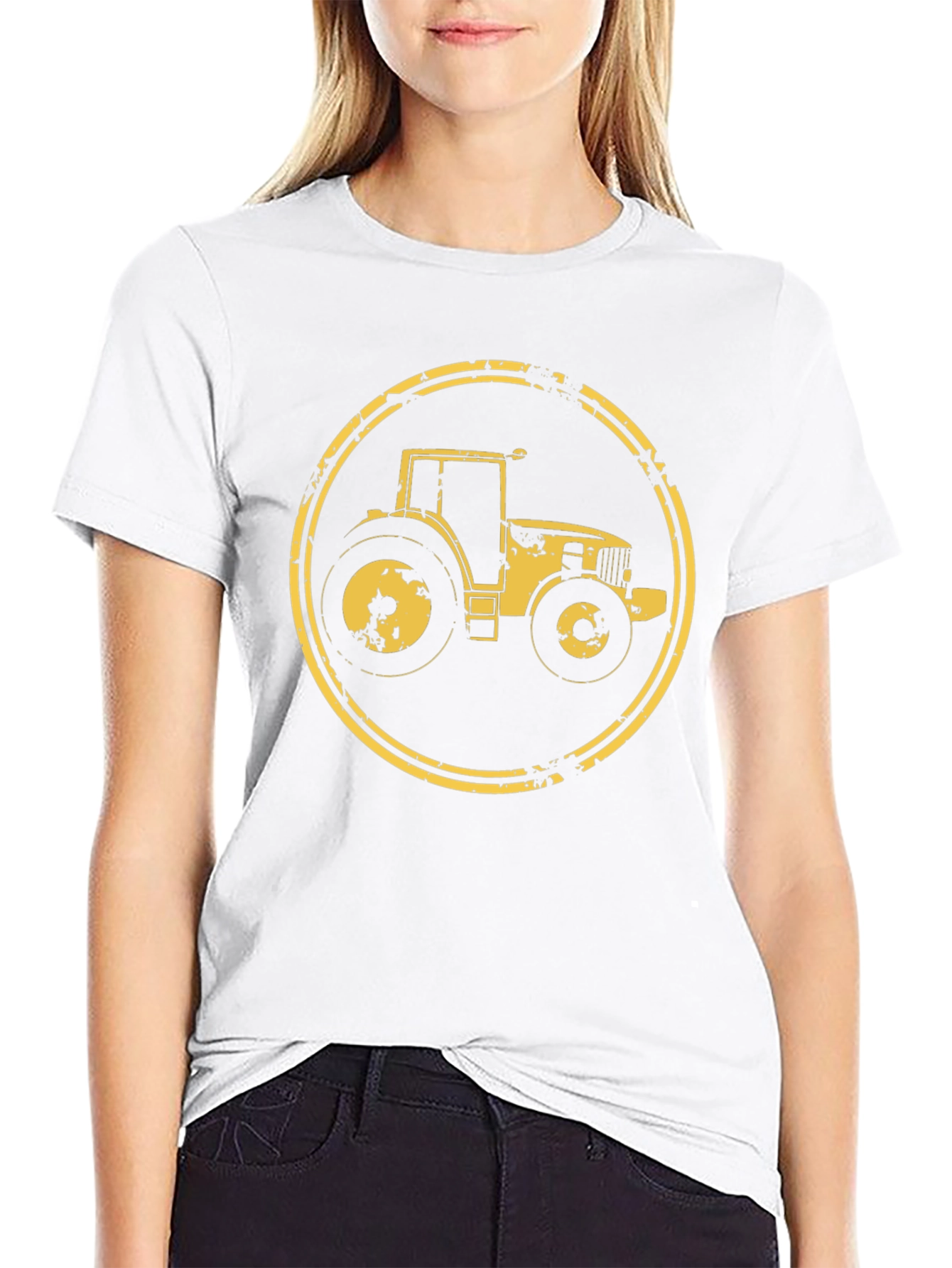 Distressed Tractor Graphic Tee