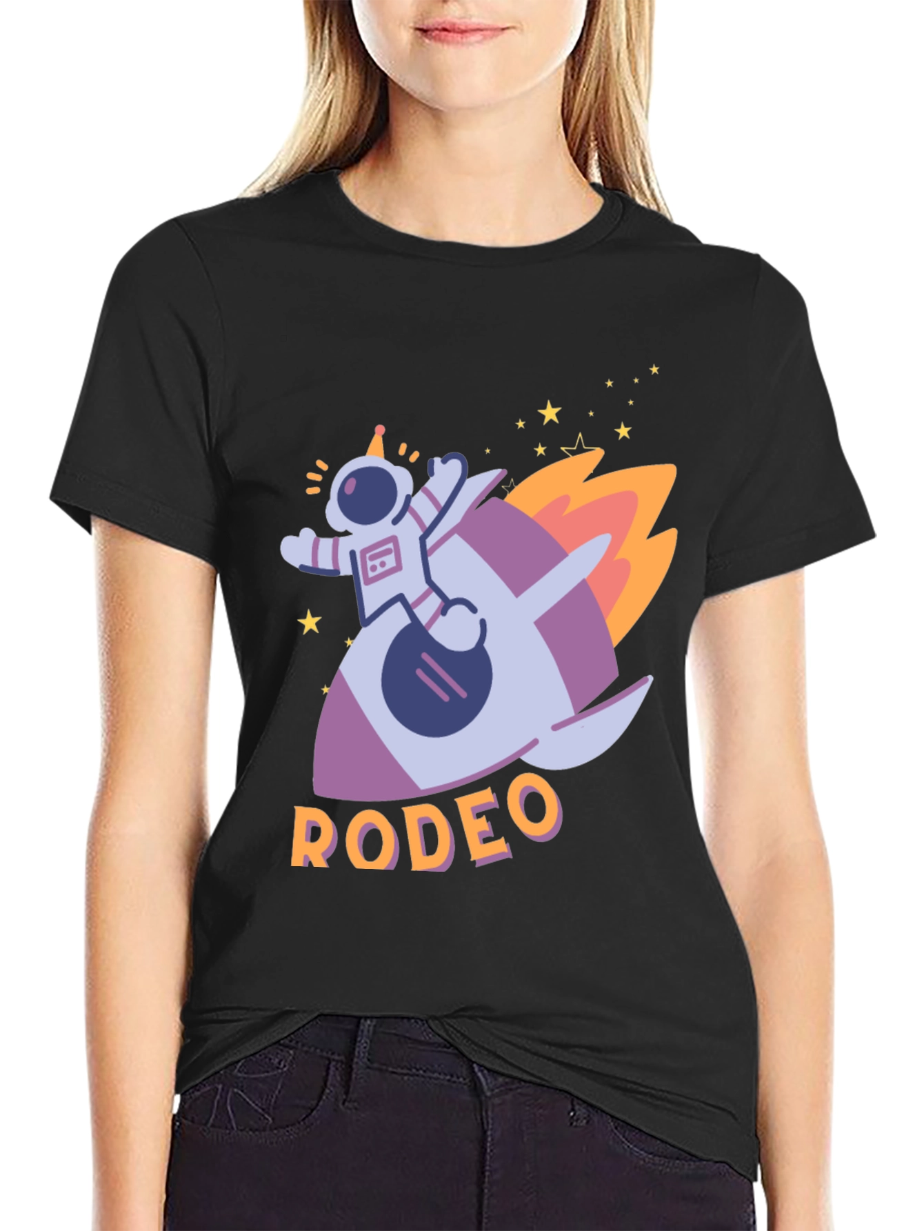 Astronaut Rocket Rodeo Graphic T-Shirt