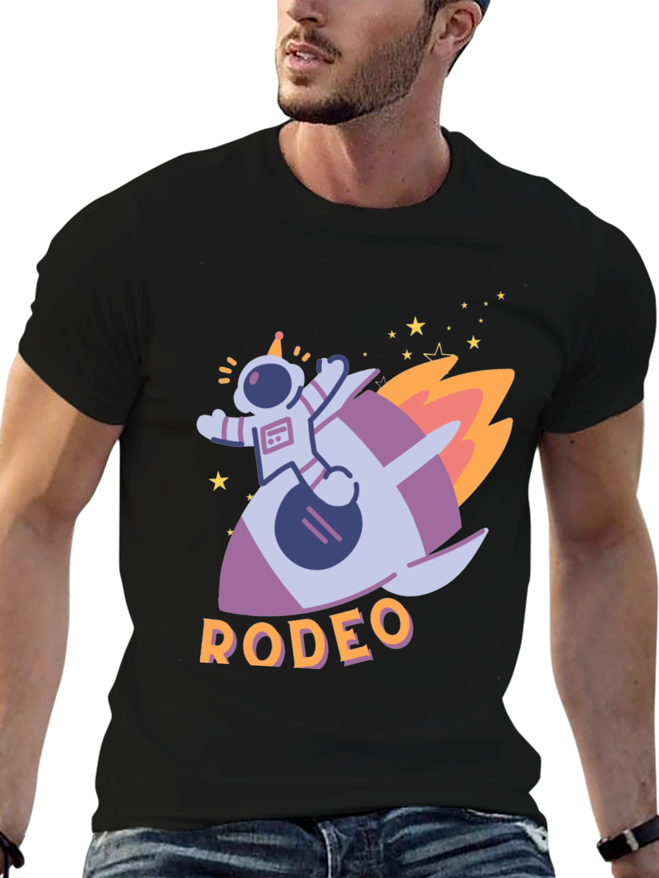 Astronaut Rocket Rodeo Graphic T-Shirt