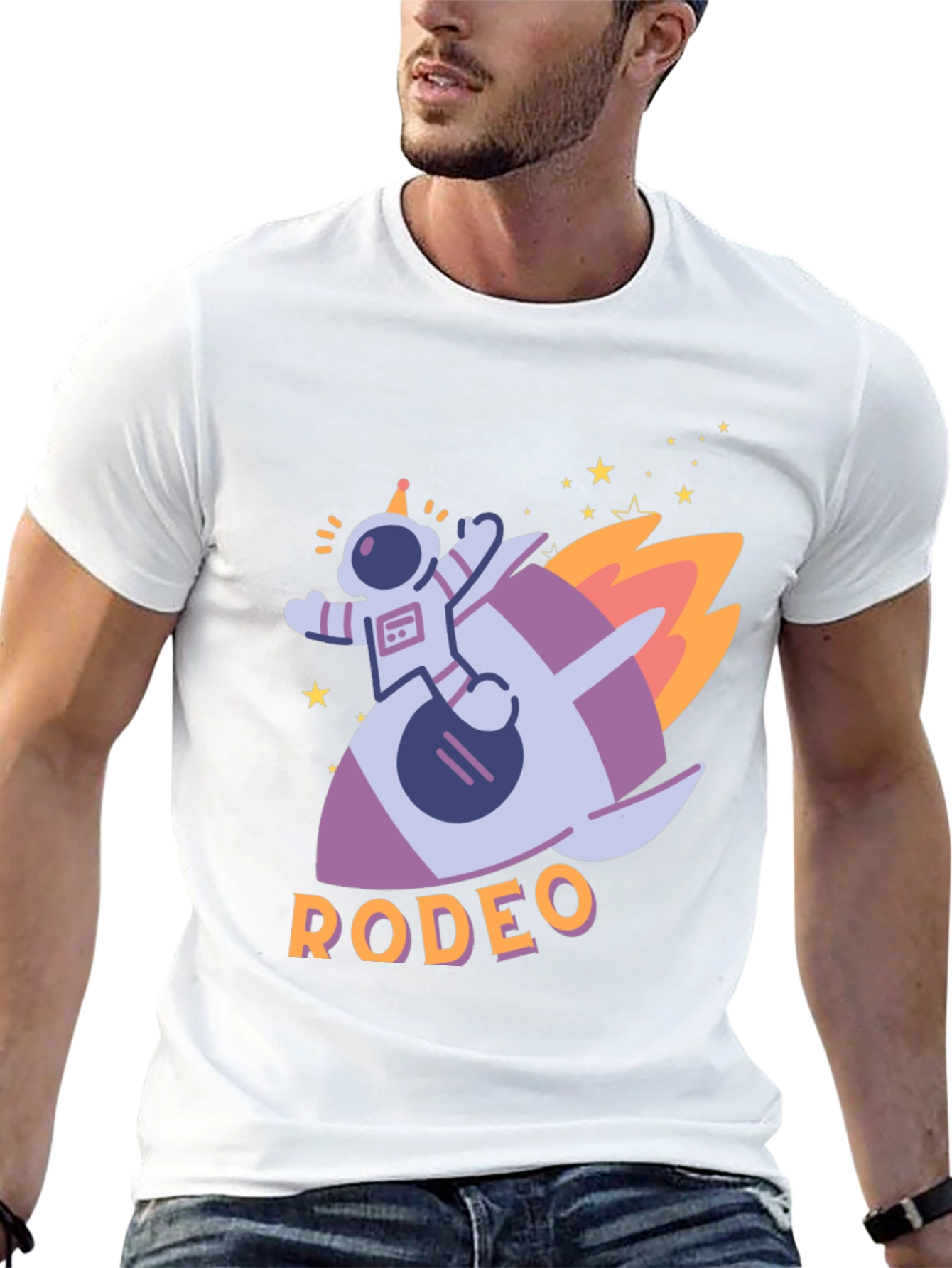 Astronaut Rocket Rodeo Graphic T-Shirt