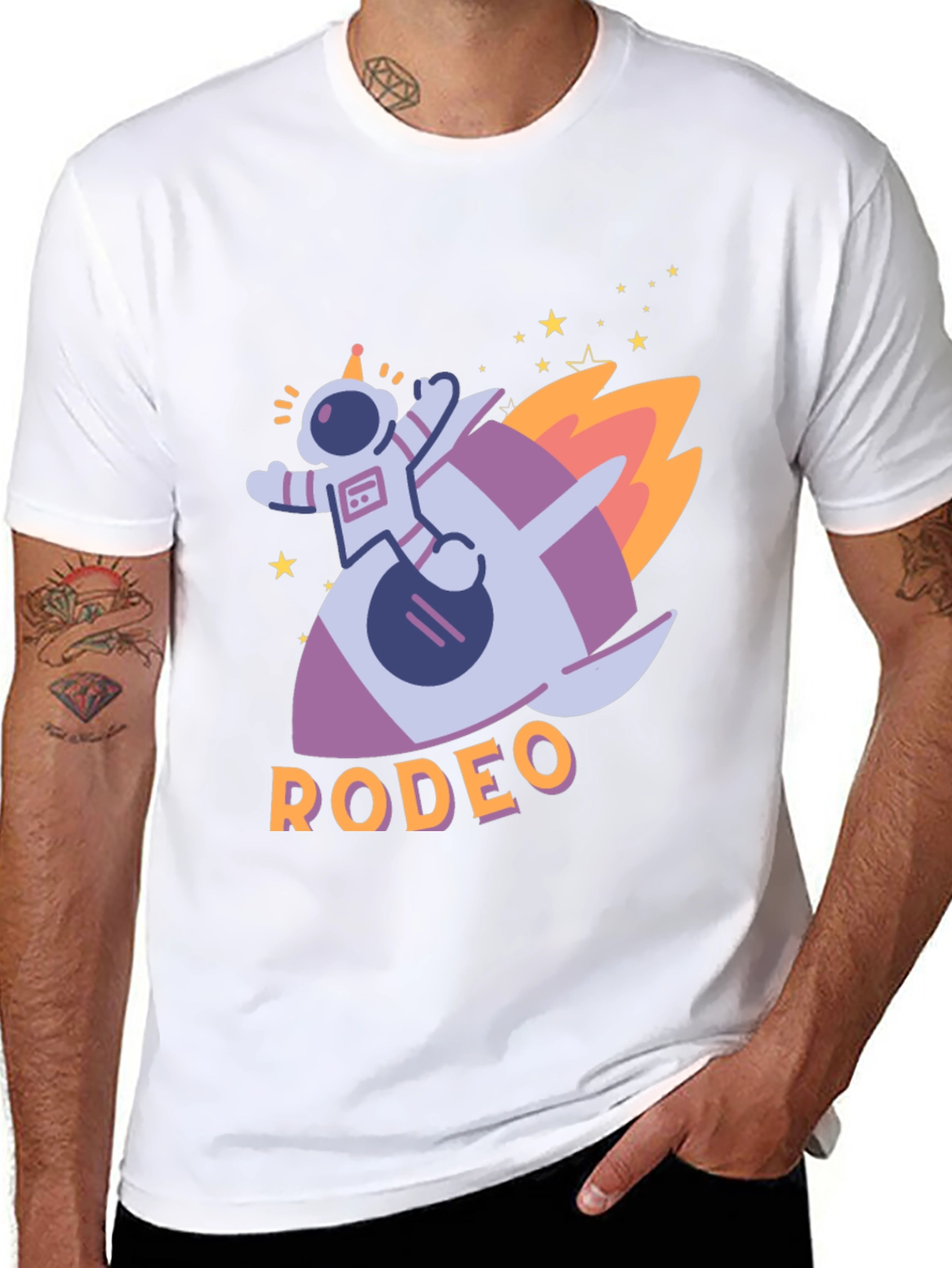 Astronaut Rocket Rodeo Graphic T-Shirt