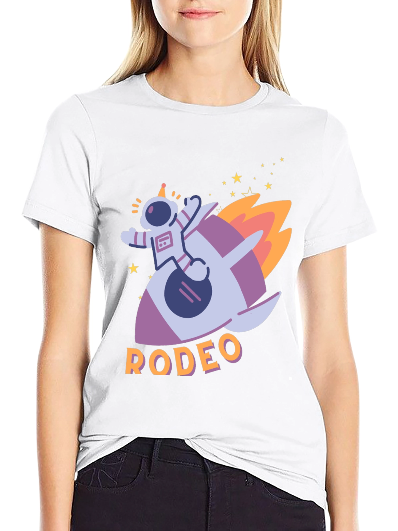 Astronaut Rocket Rodeo Graphic T-Shirt