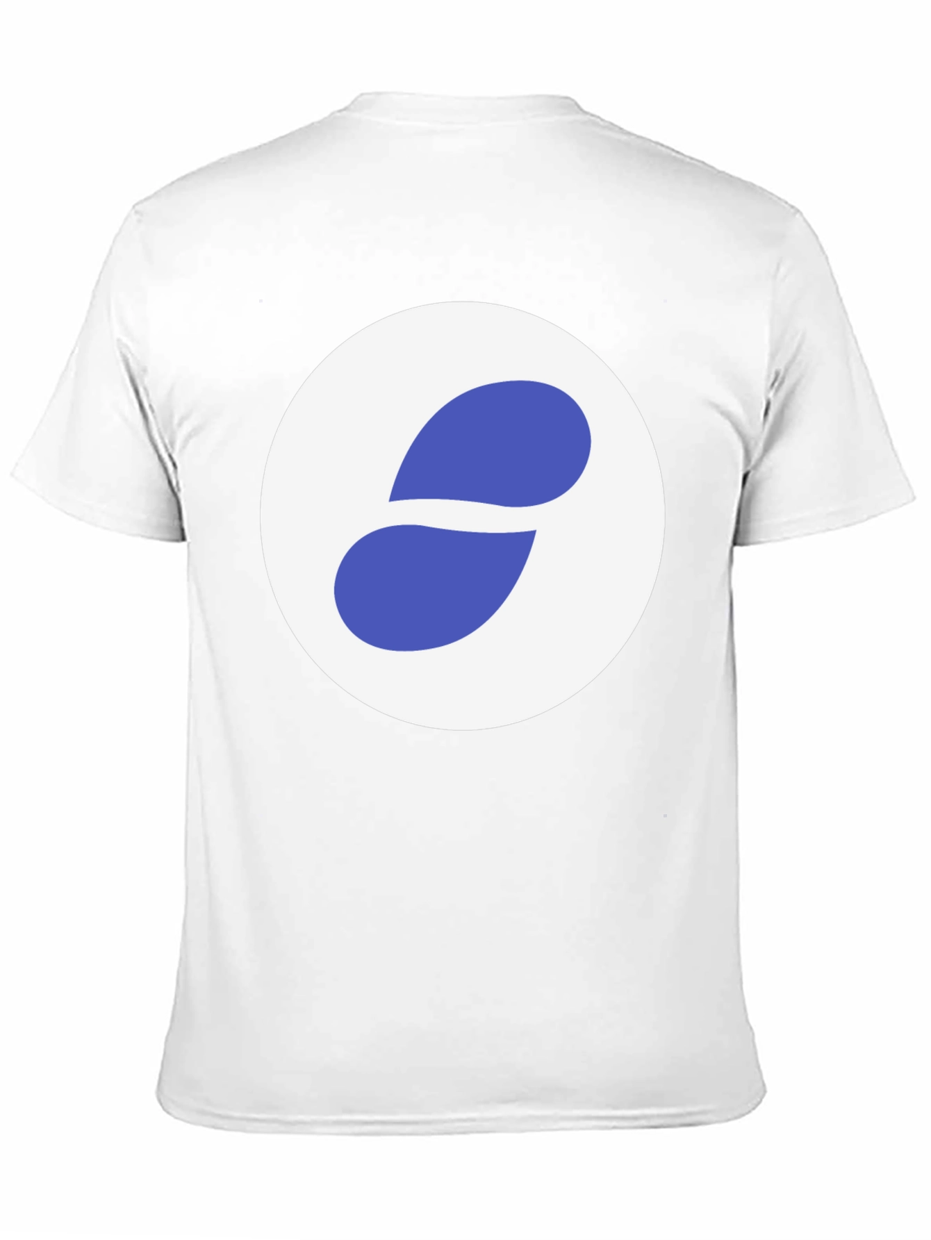 Stylish Black Tee with Abstract Blue and White Graphic