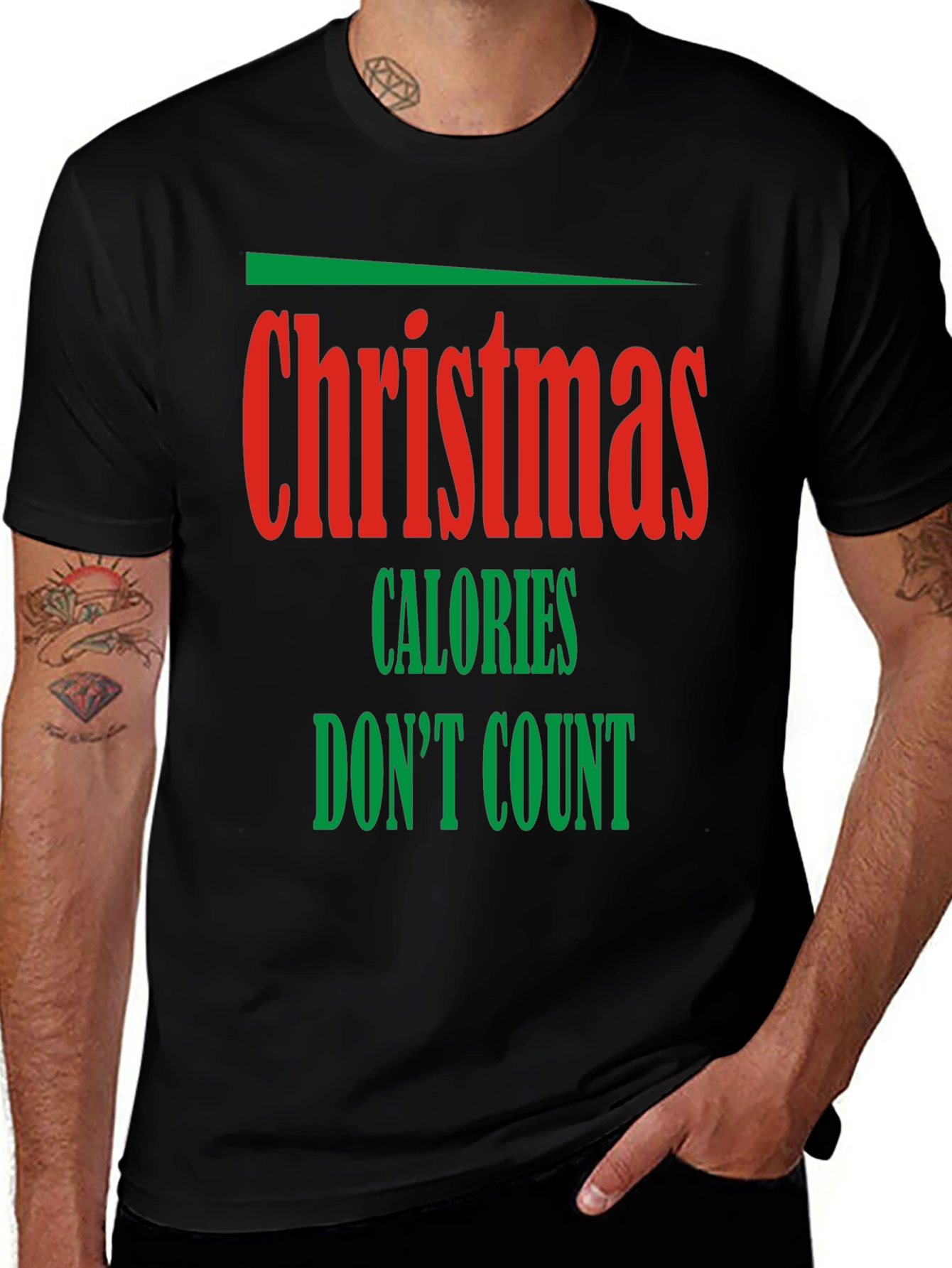 Funny Christmas Calories Dont Count Holiday T-Shirt