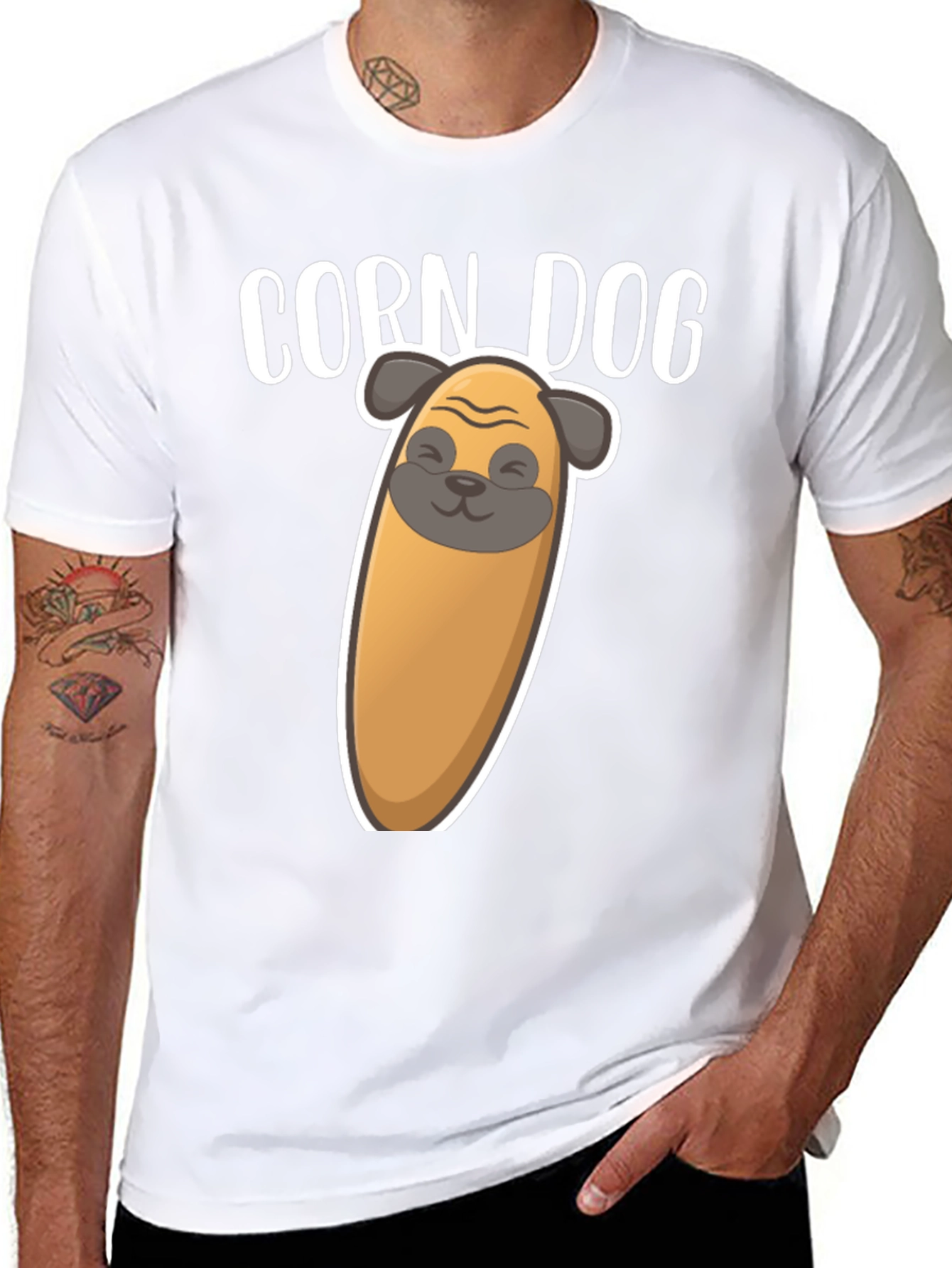 Corn Dog Funny Graphic T-Shirt