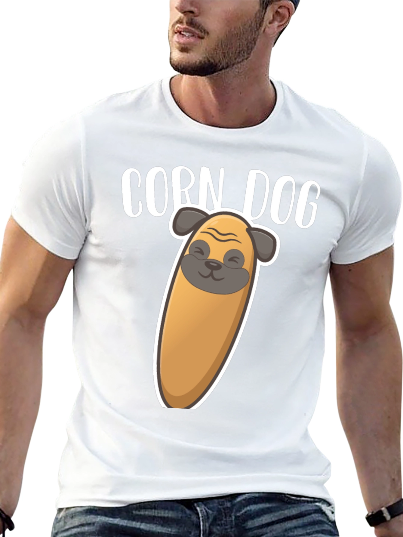 Corn Dog Funny Graphic T-Shirt