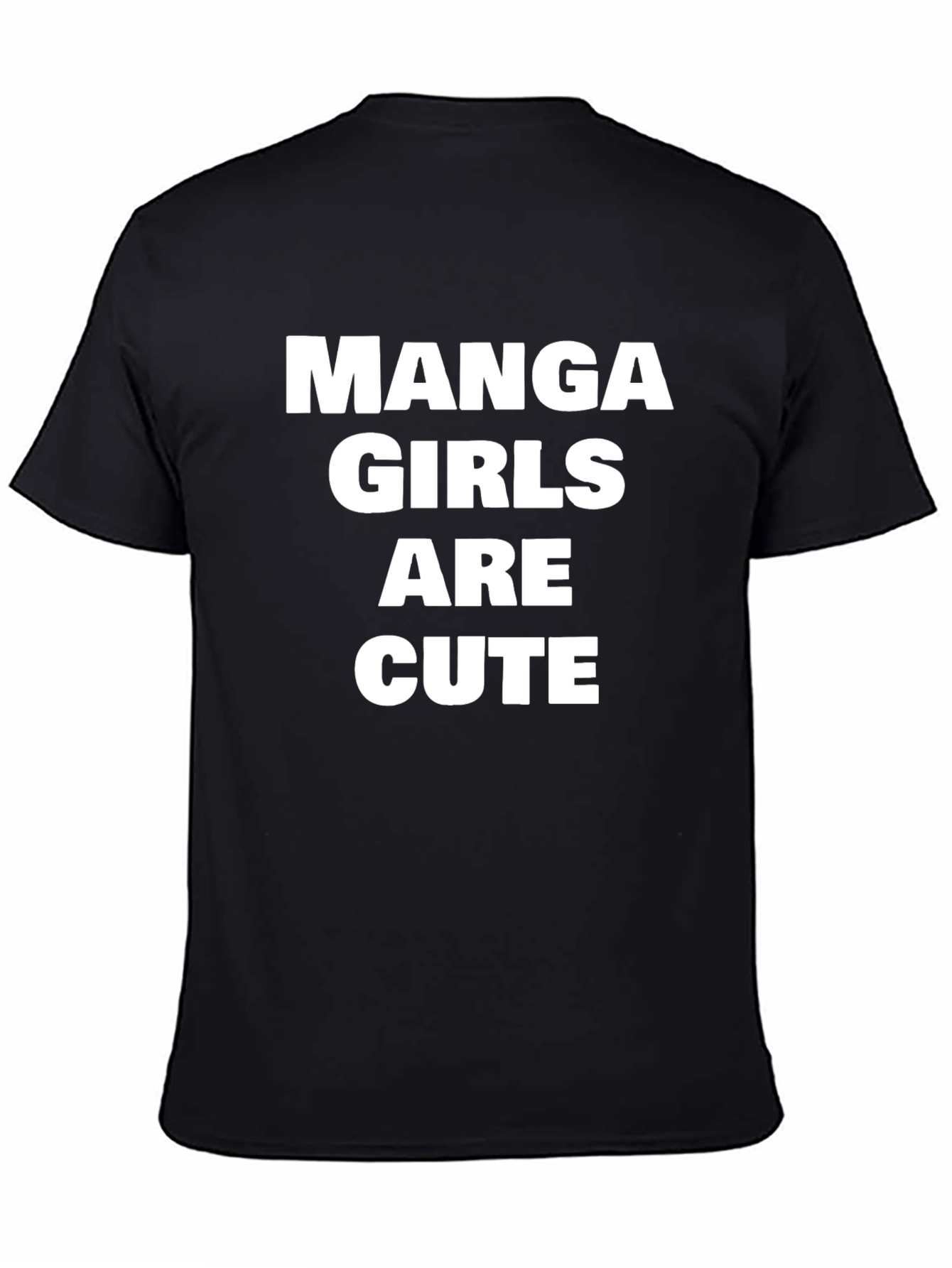Manga Girls Are Cute Black T-Shirt