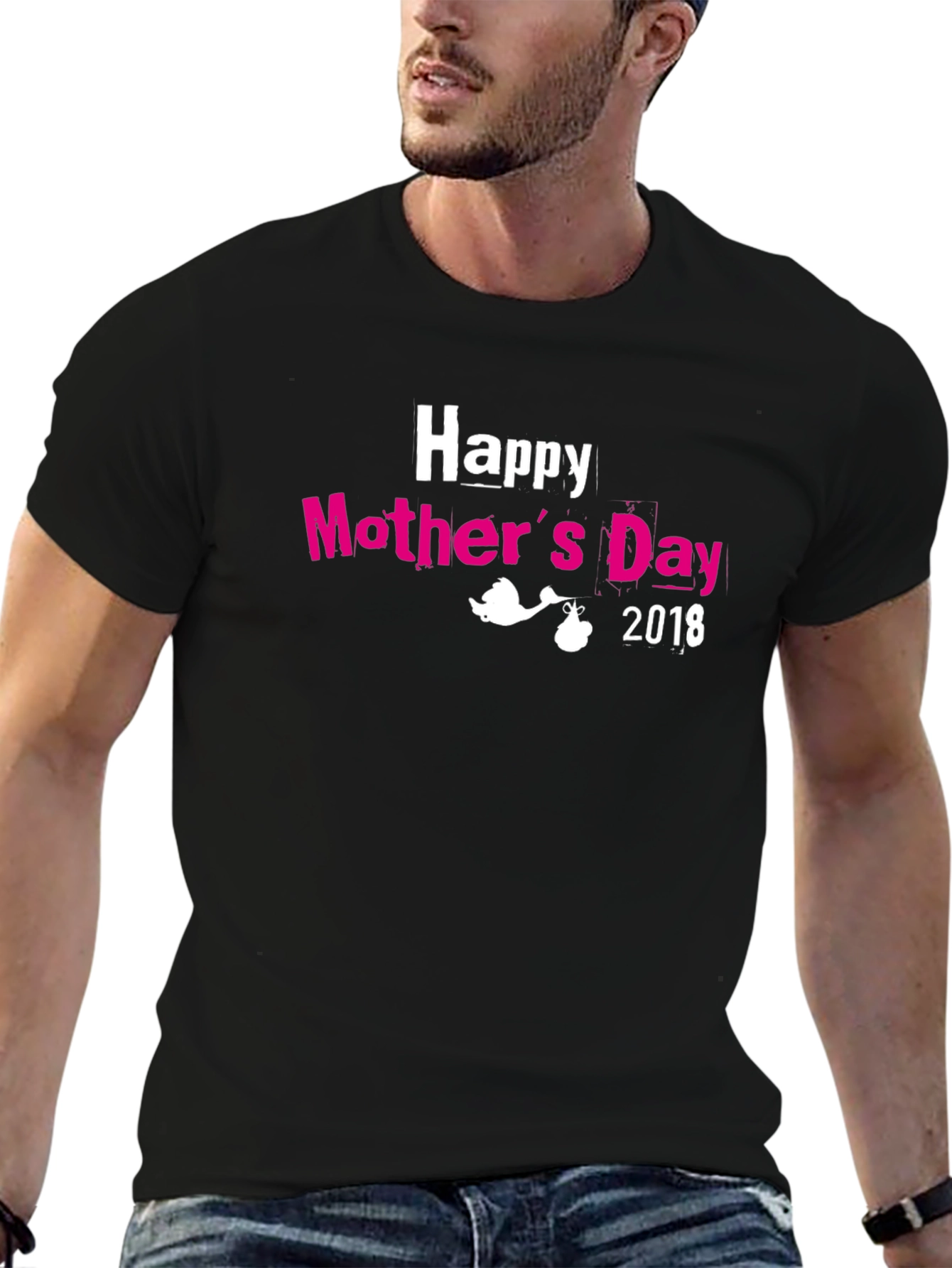 Happy Mothers Day 2018 Black T-Shirt