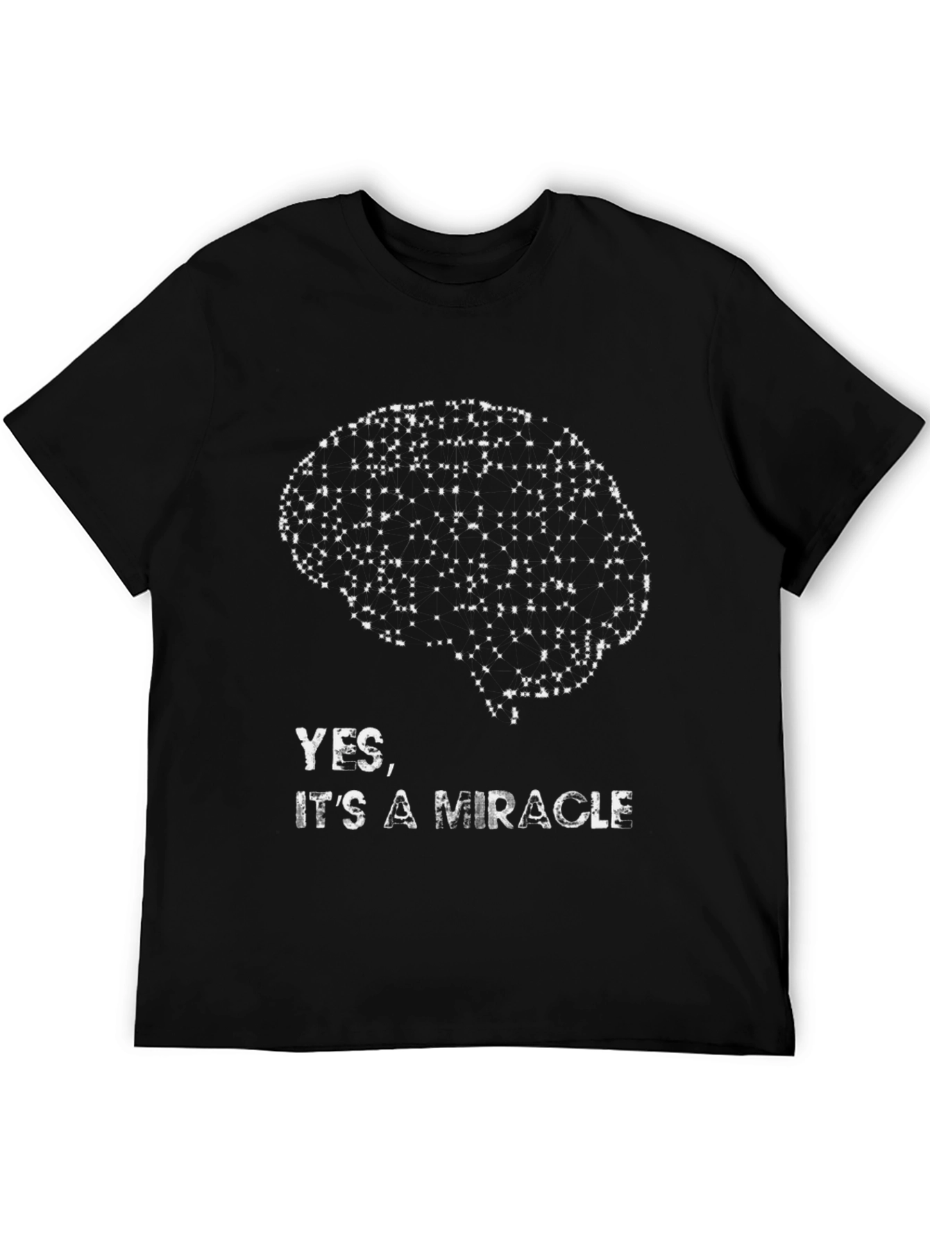 Brain Graphic Tee - Yes Its a Miracle T-Shirt