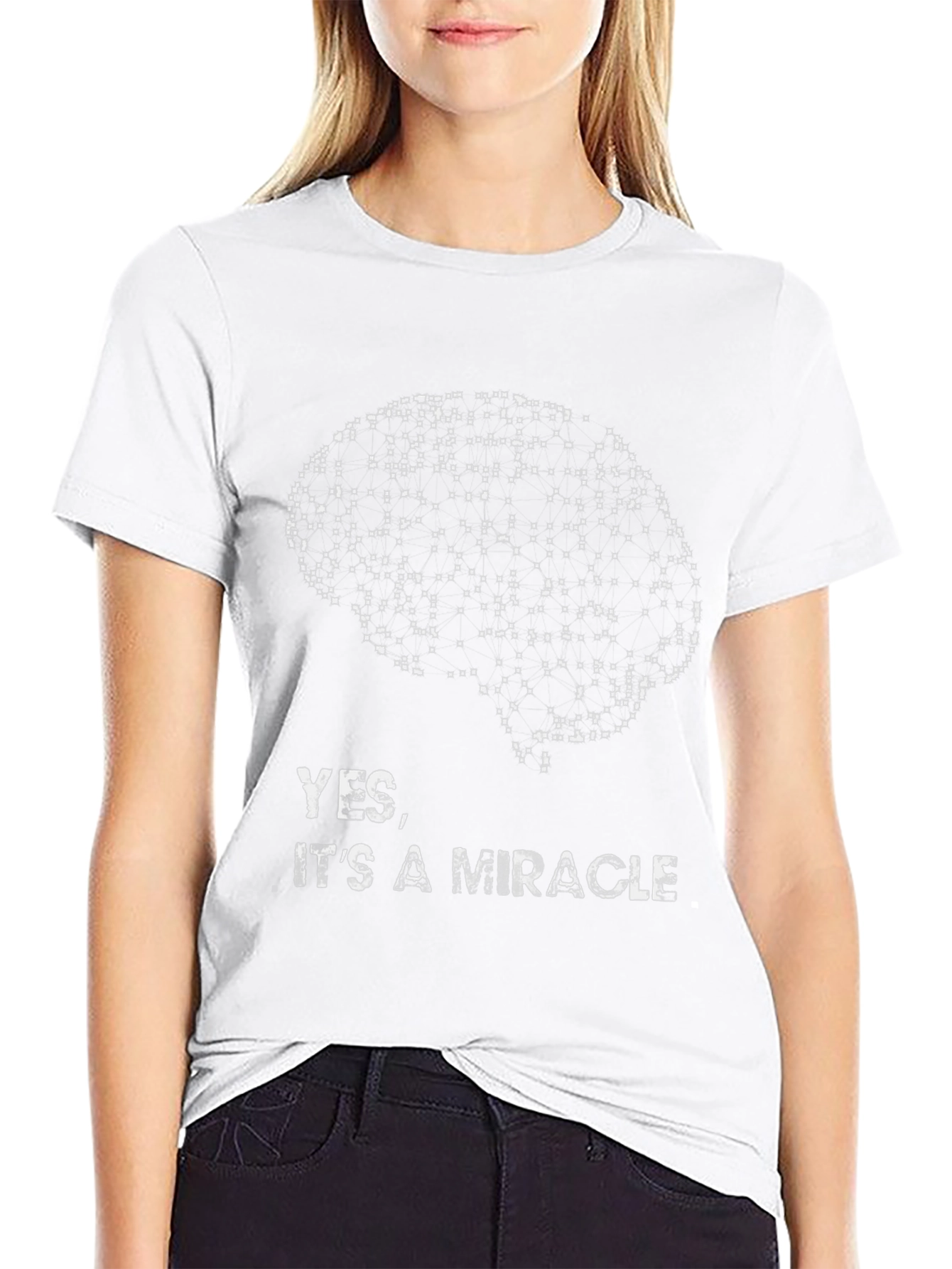 Brain Graphic Tee - Yes Its a Miracle T-Shirt