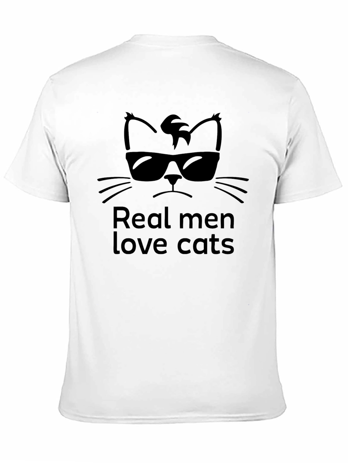 Real Men Love Cats Black T-Shirt