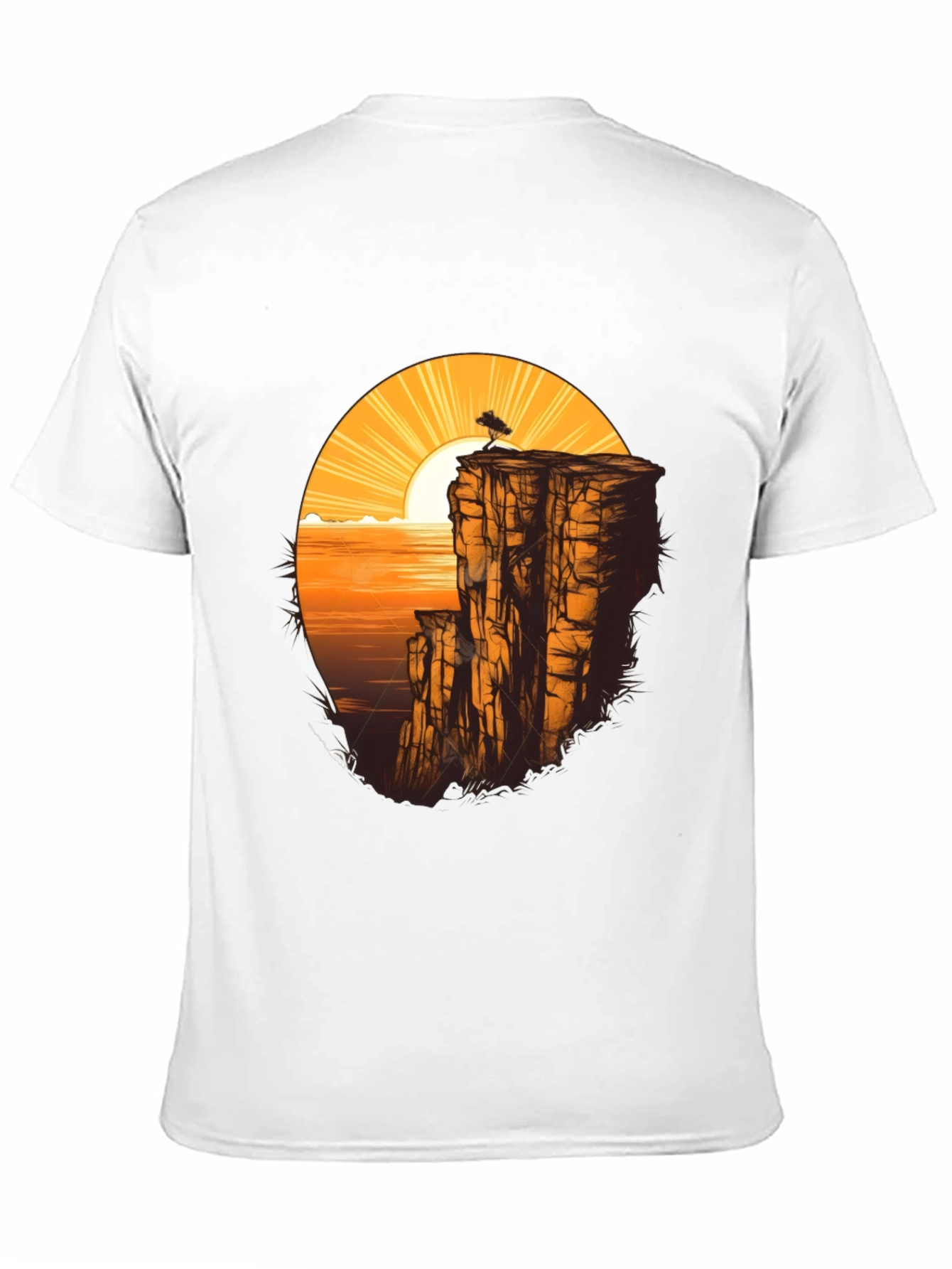 Cliff & Sunset Graphic Tee - Black