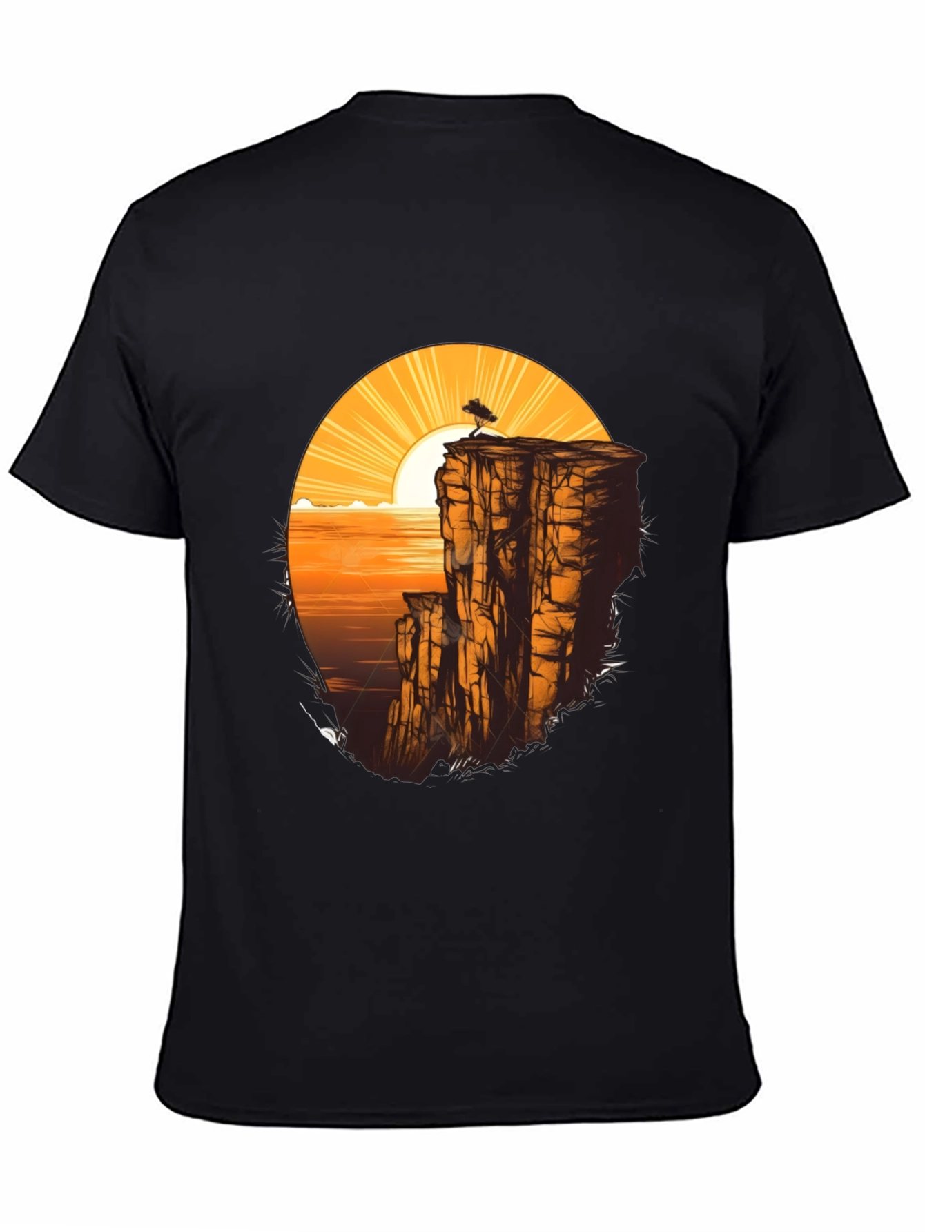 Cliff & Sunset Graphic Tee - Black