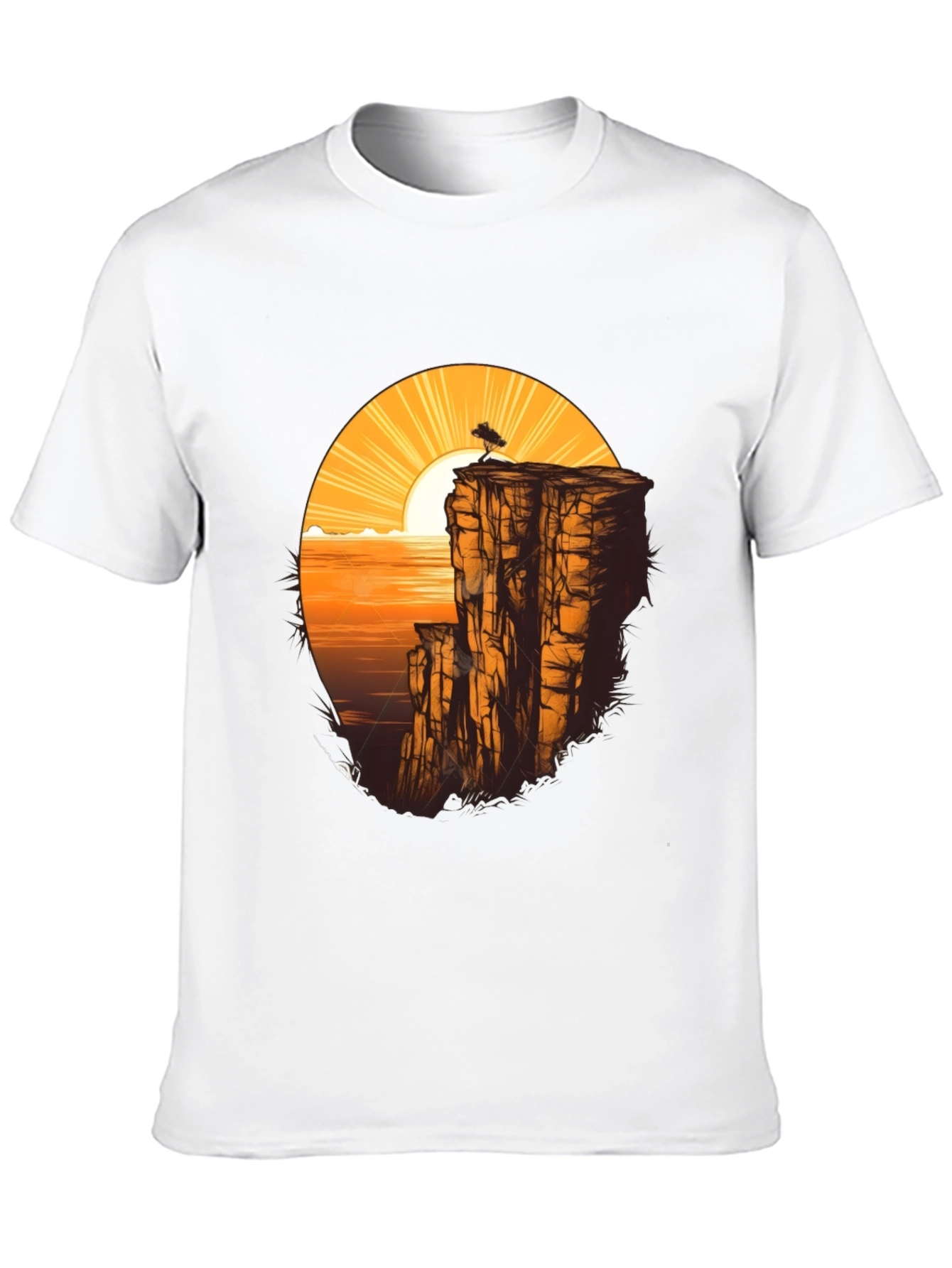 Cliff & Sunset Graphic Tee - Black
