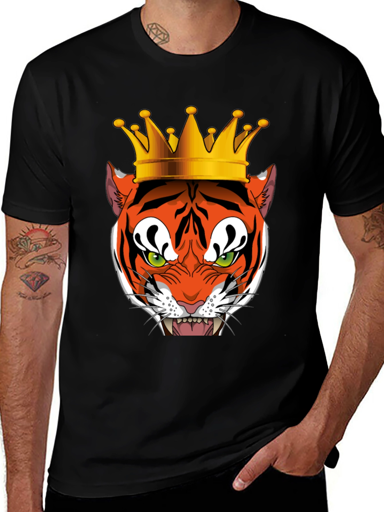 Tiger King Graphic Tee - Mens Black T-Shirt