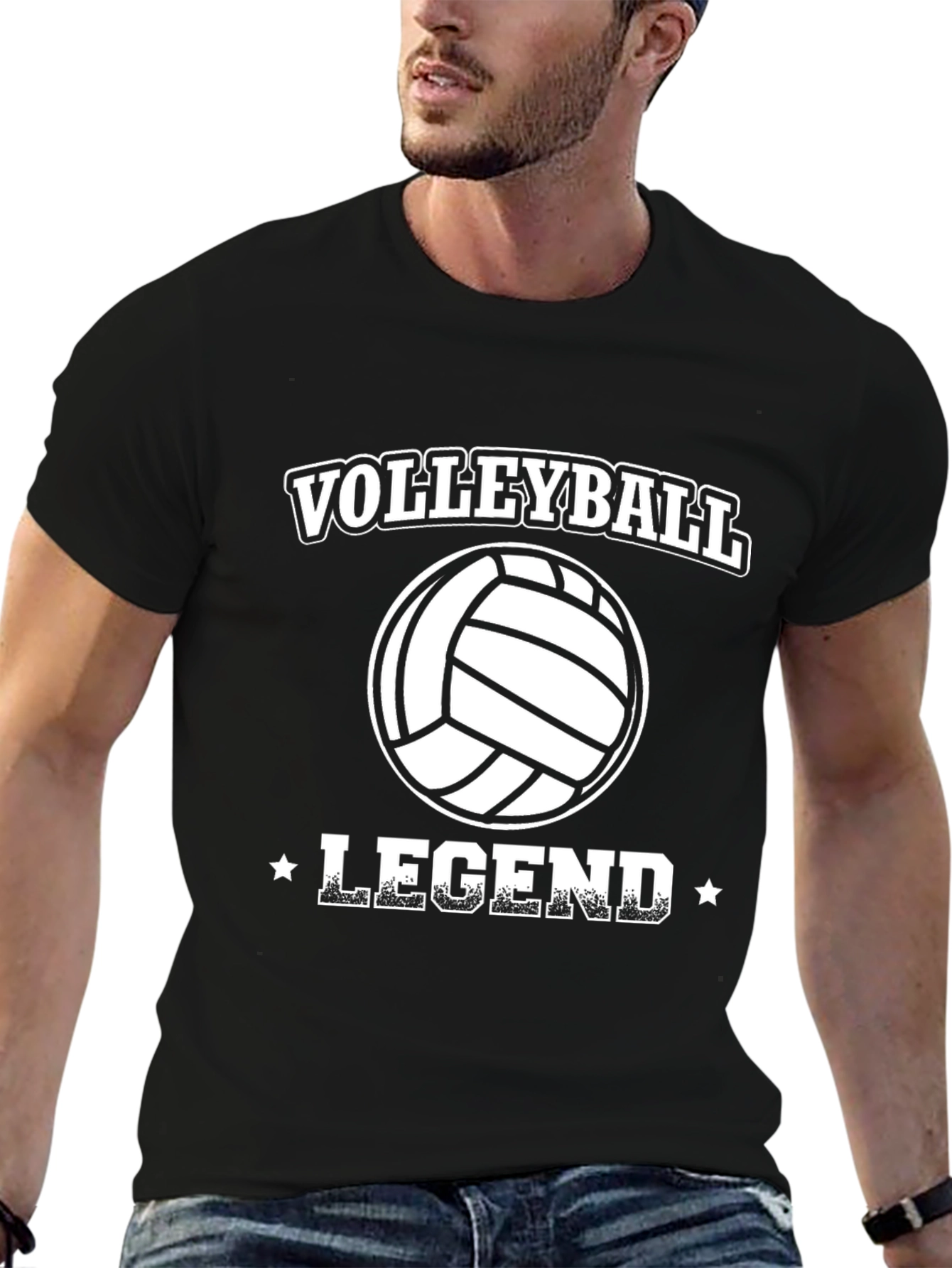 Volleyball Legend Black Graphic Tee