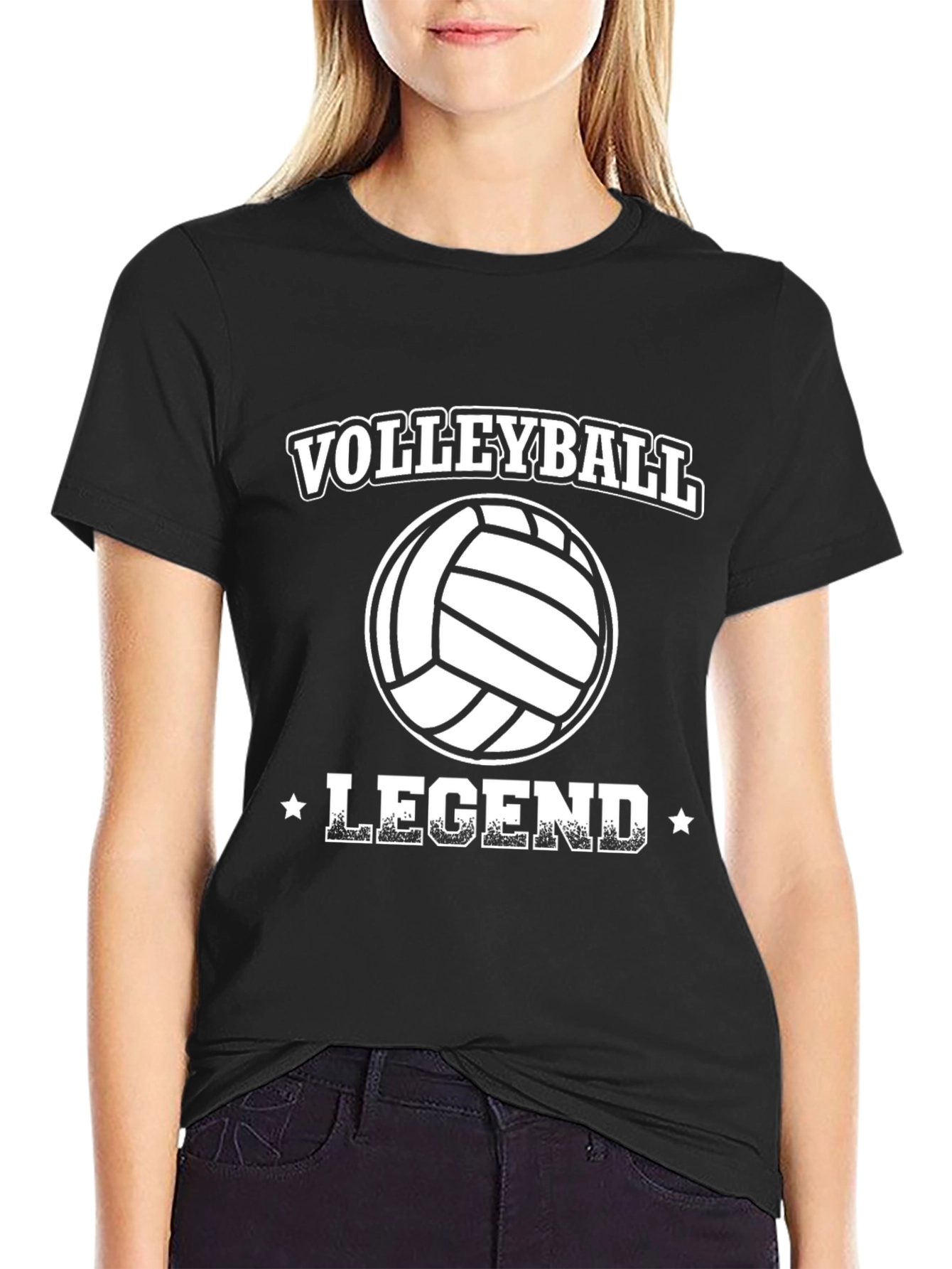Volleyball Legend Black Graphic Tee