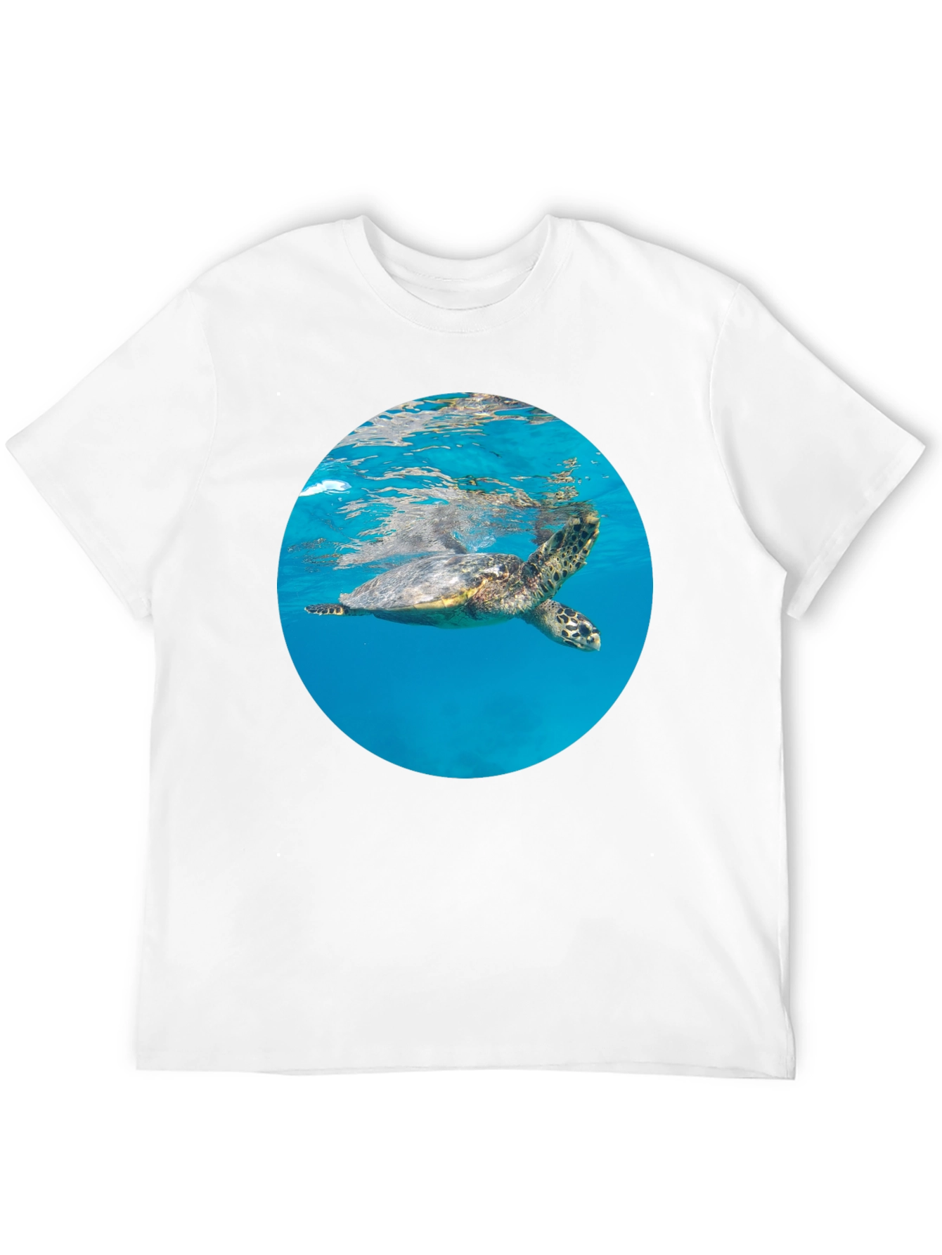 Sea Turtle Graphic Tee - Black Crew Neck