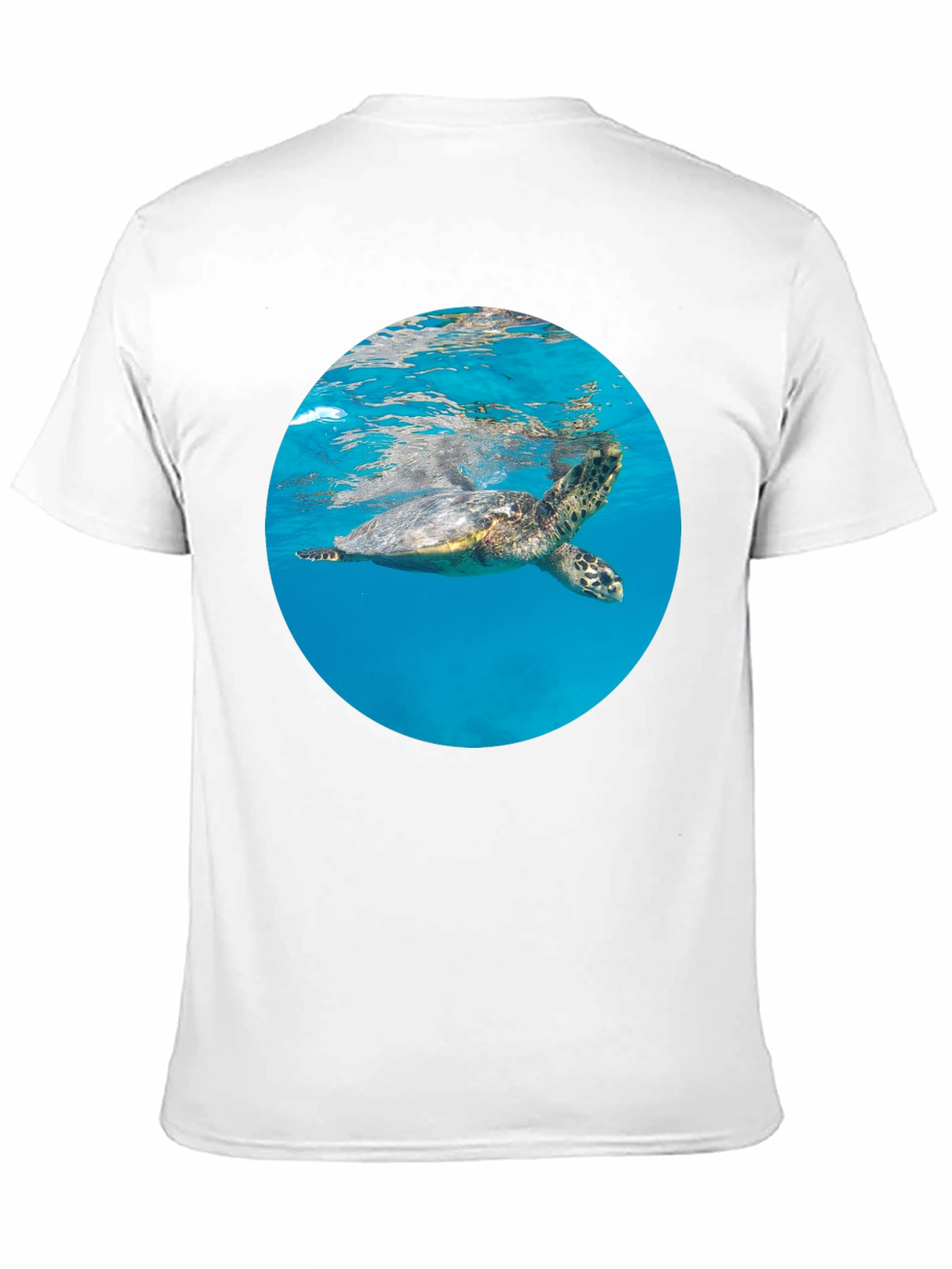 Sea Turtle Graphic Tee - Black Crew Neck