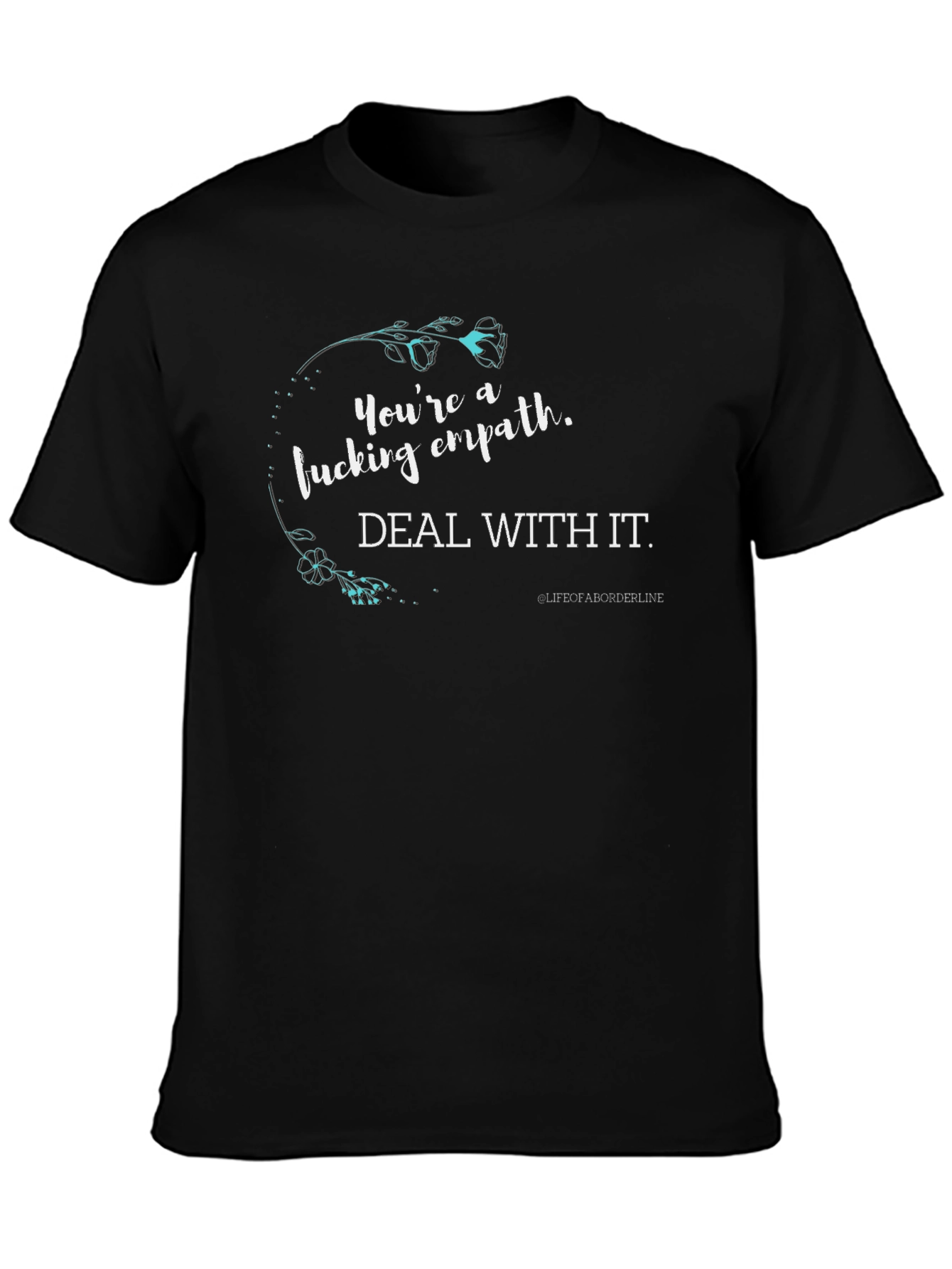 Empath Floral Graphic Tee - Black