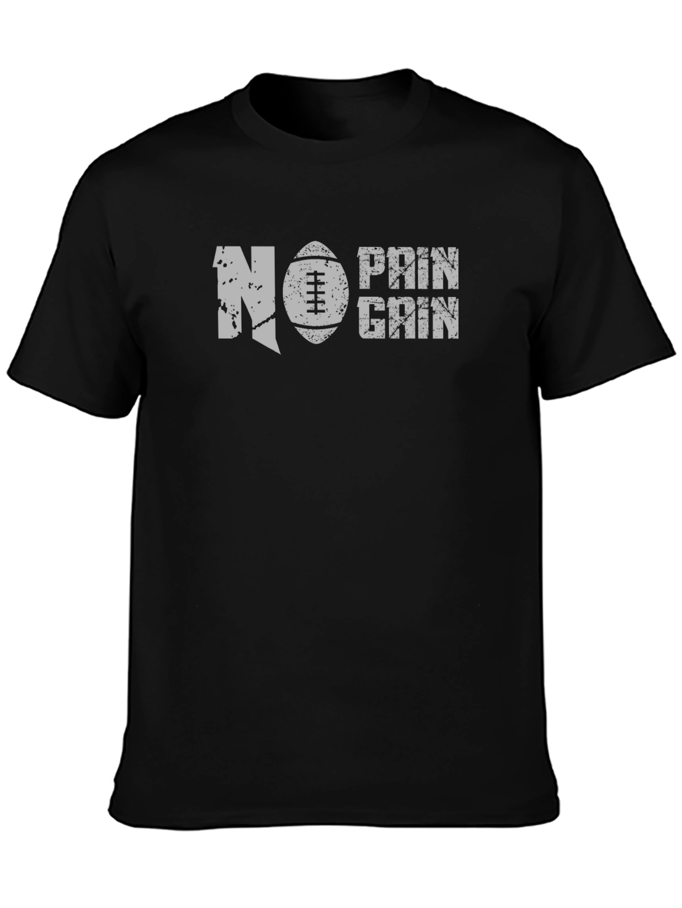 No Pain No Gain Football T-Shirt