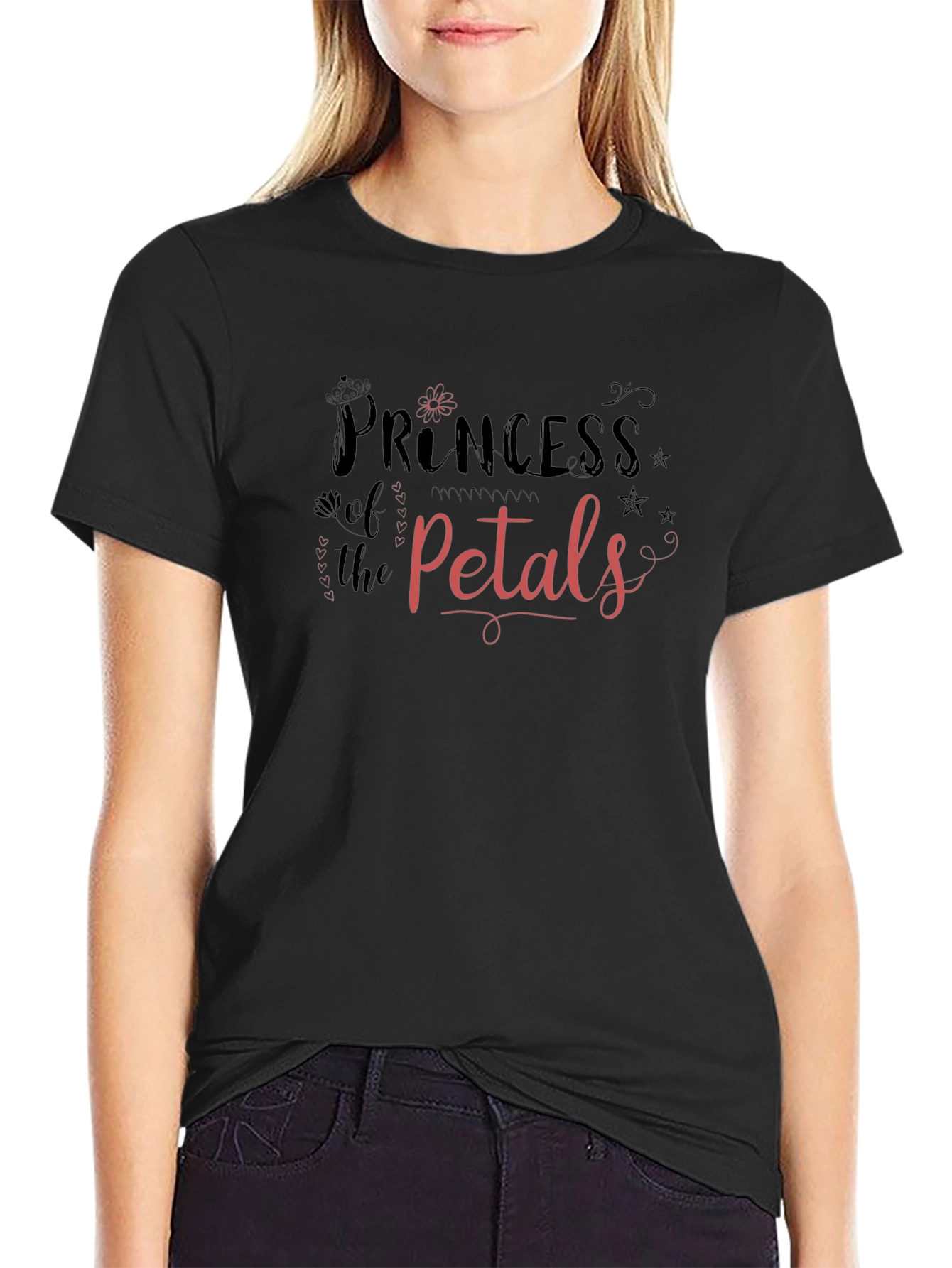Princess of the Petals Black T-Shirt