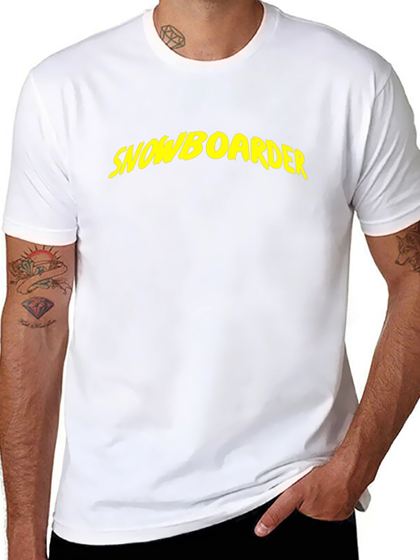 Snowboarder Black T-Shirt