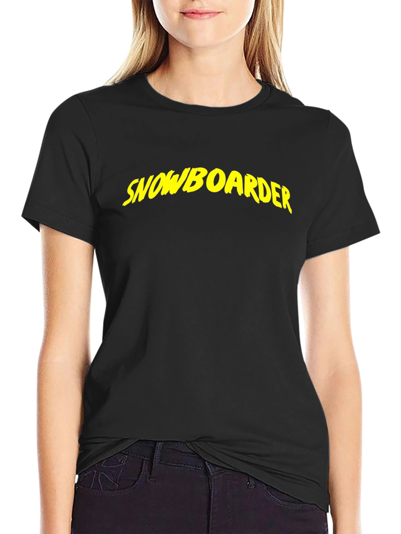 Snowboarder Black T-Shirt