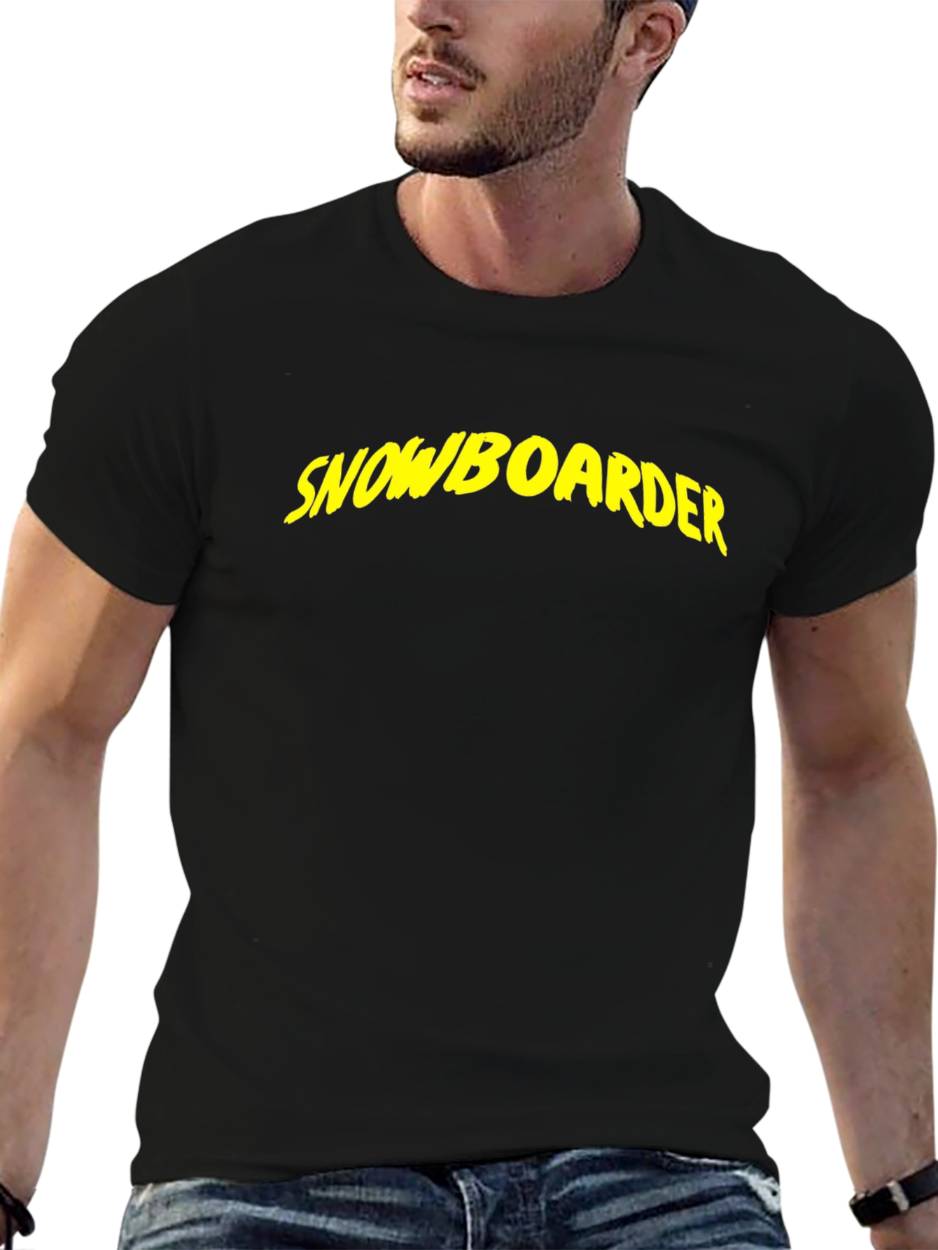 Snowboarder Black T-Shirt