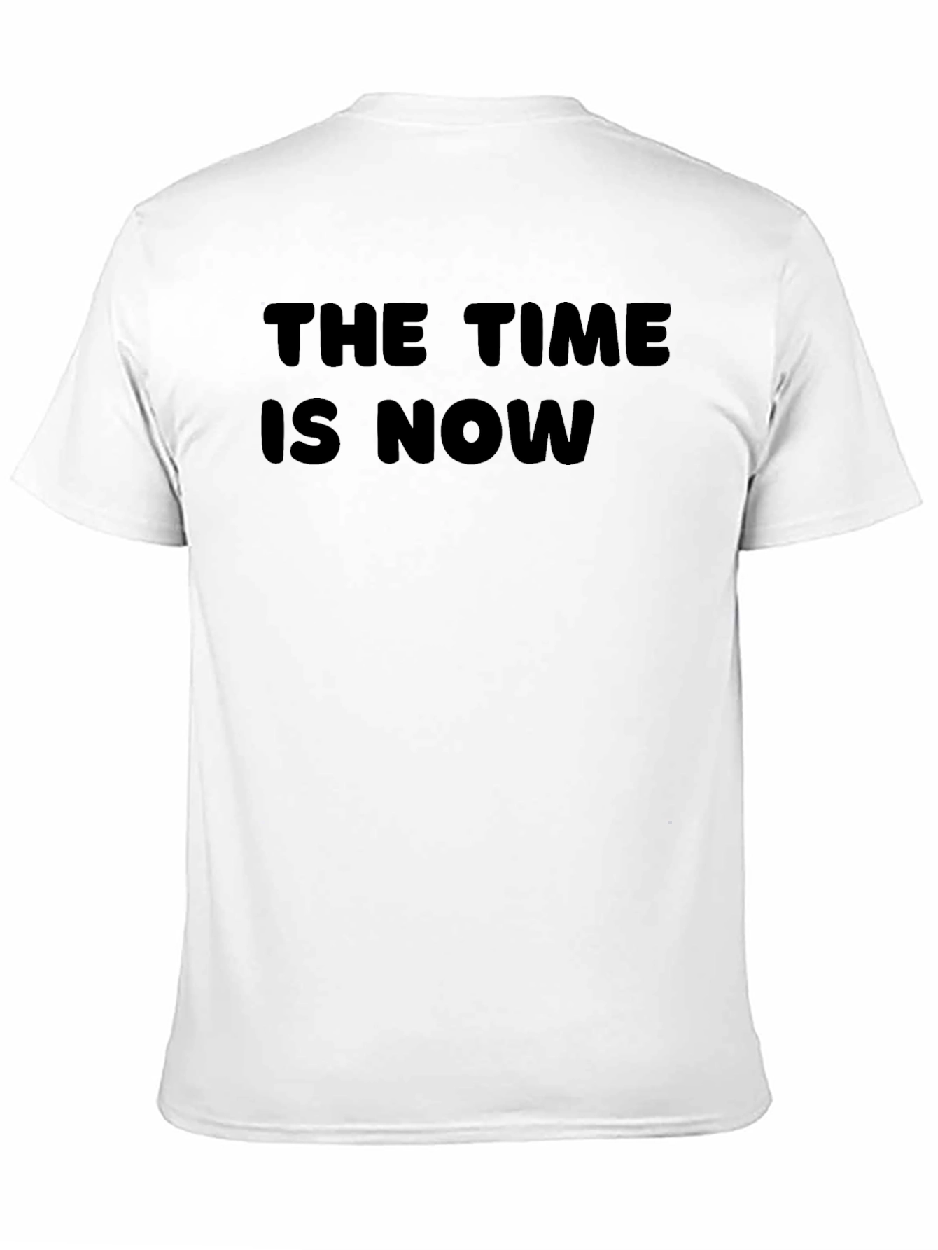 The Time Is Now Graphic Black T-Shirt
