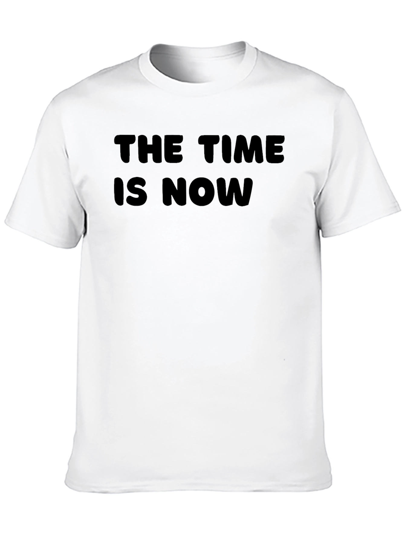 The Time Is Now Graphic Black T-Shirt