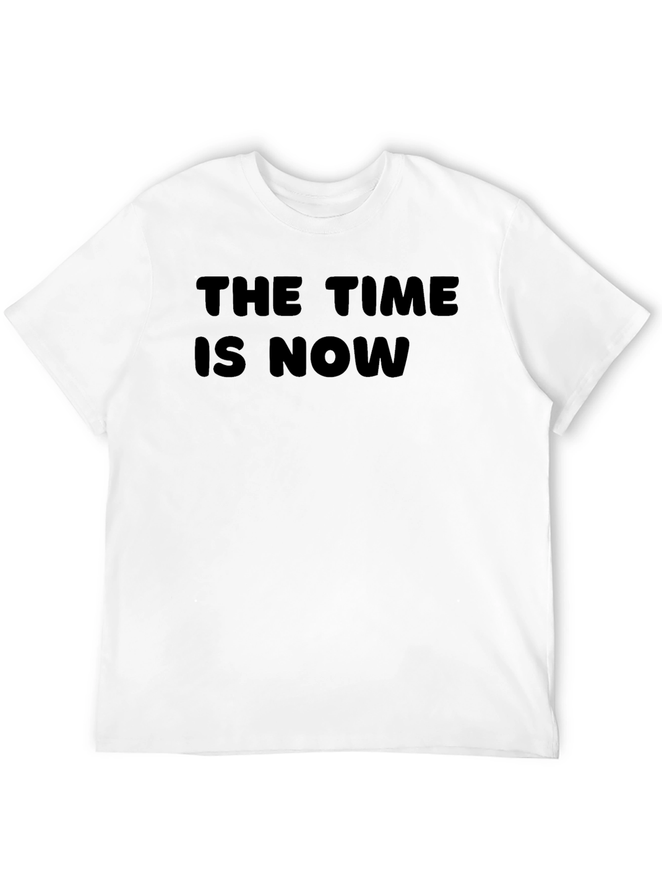 The Time Is Now Graphic Black T-Shirt