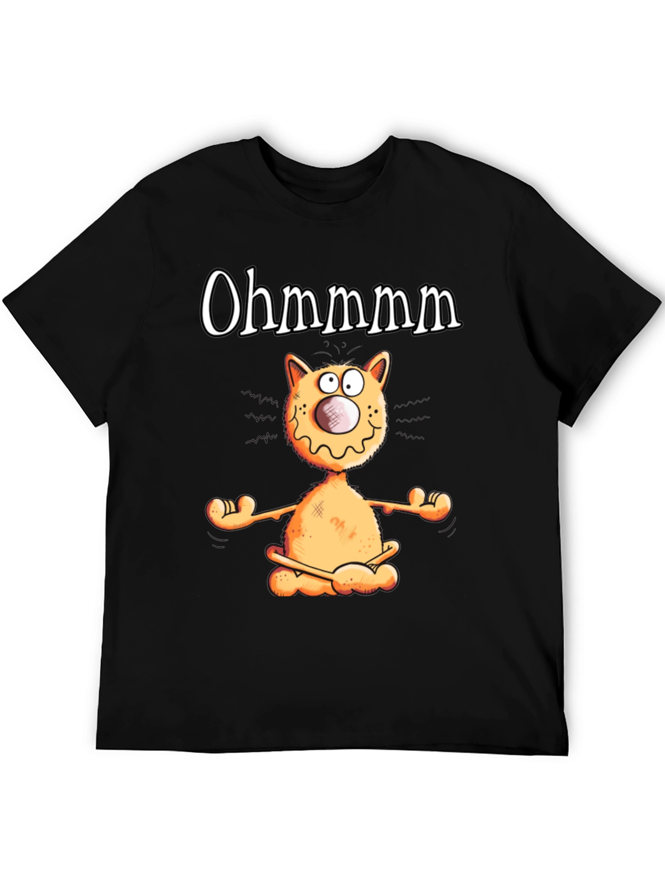 Ohm Cat T-Shirt - Funny Yoga Meditation Tee