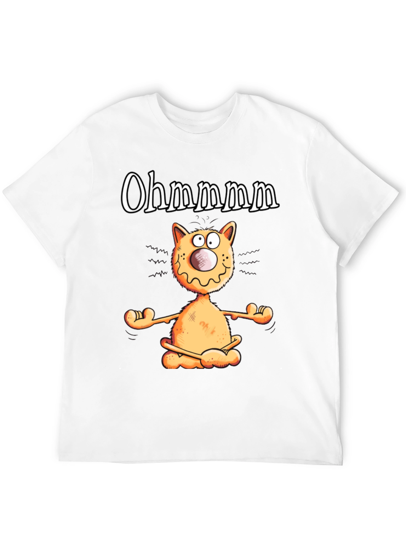 Ohm Cat T-Shirt - Funny Yoga Meditation Tee