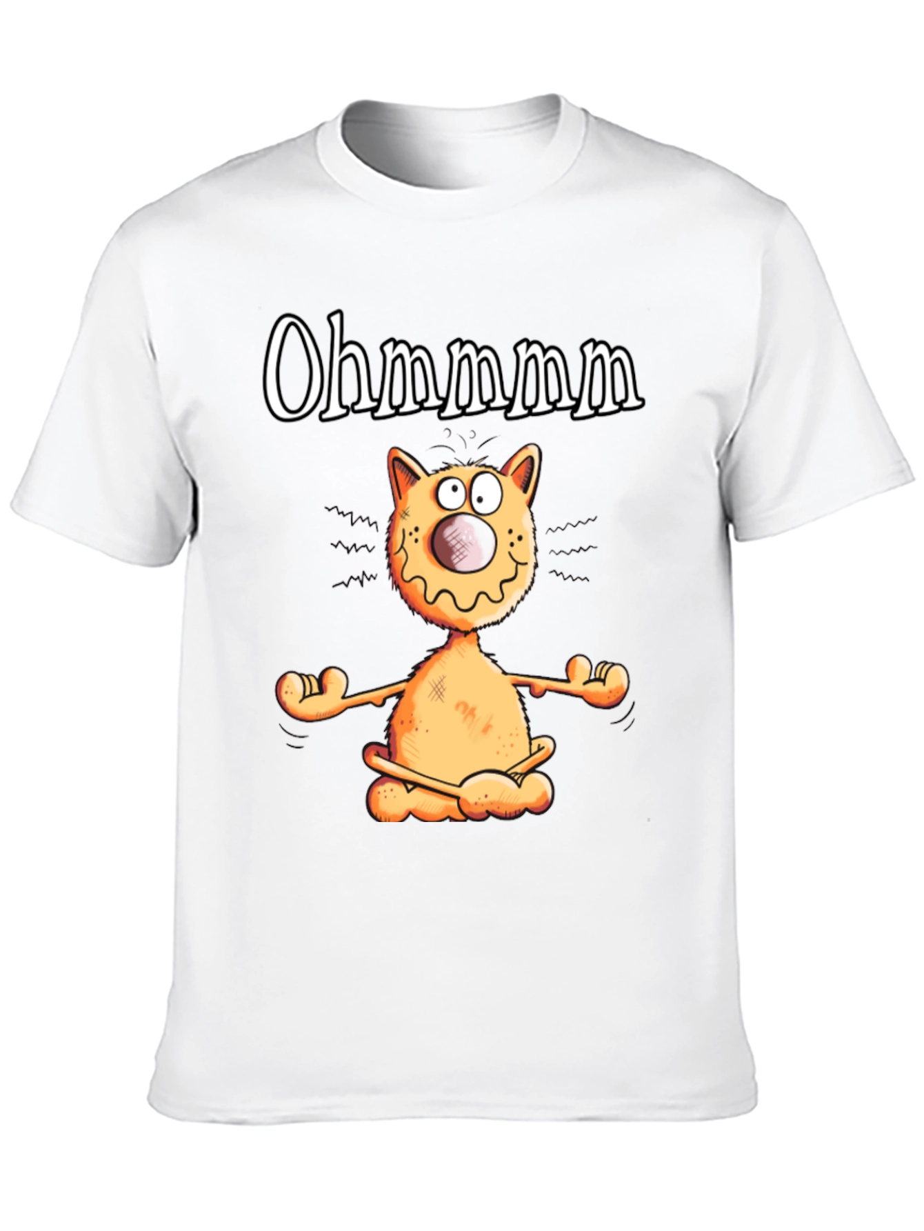 Ohm Cat T-Shirt - Funny Yoga Meditation Tee