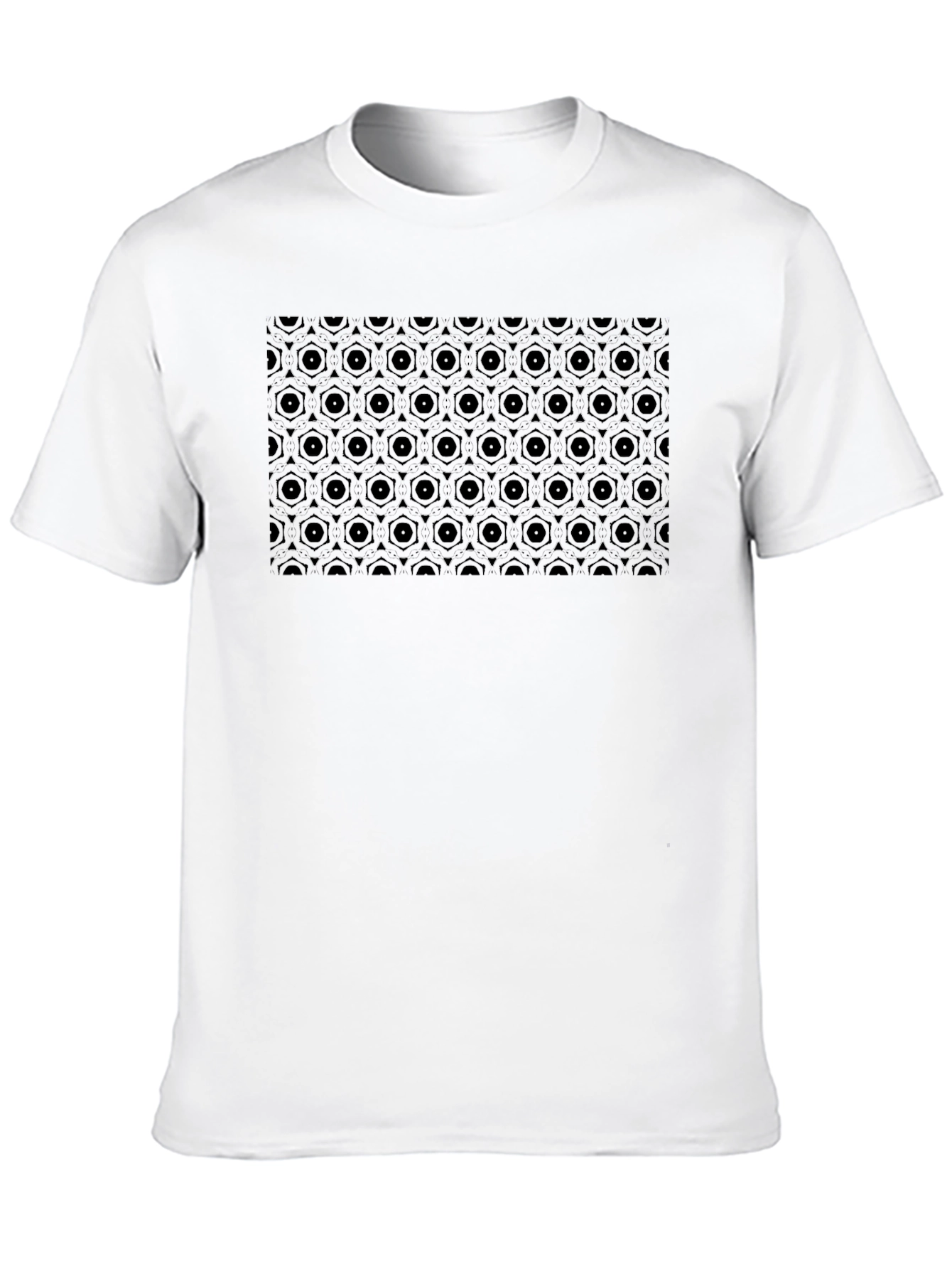 Geometric Pattern Black T-Shirt