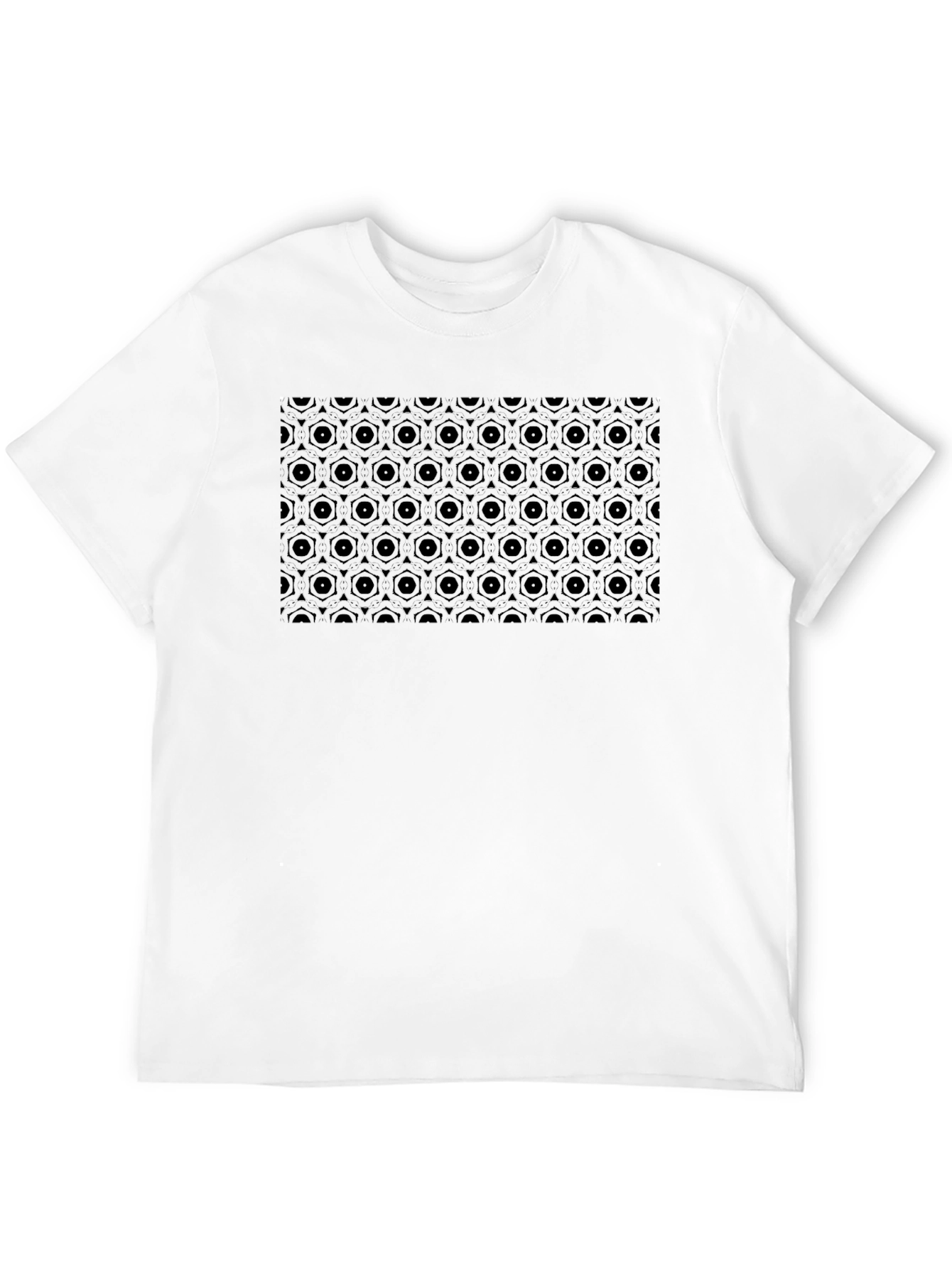 Geometric Pattern Black T-Shirt