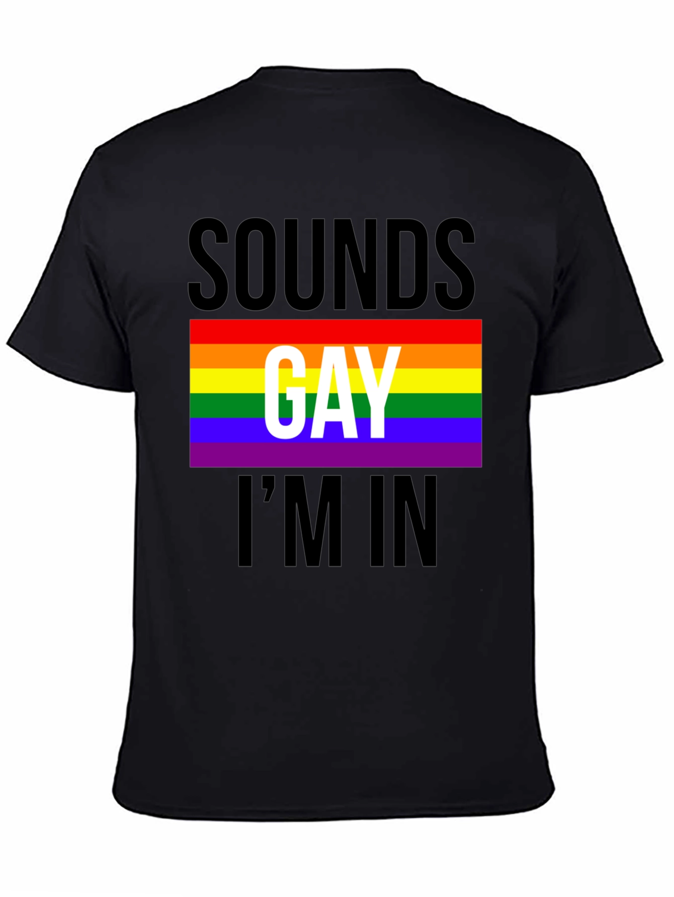 Sounds Gay Im In T-Shirt - Pride LGBTQ Tee