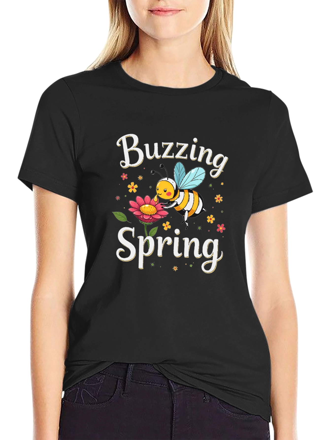 Buzzing Spring Bee Graphic Tee