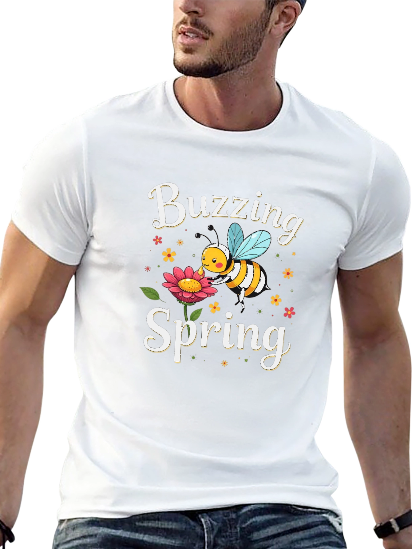 Buzzing Spring Bee Graphic Tee