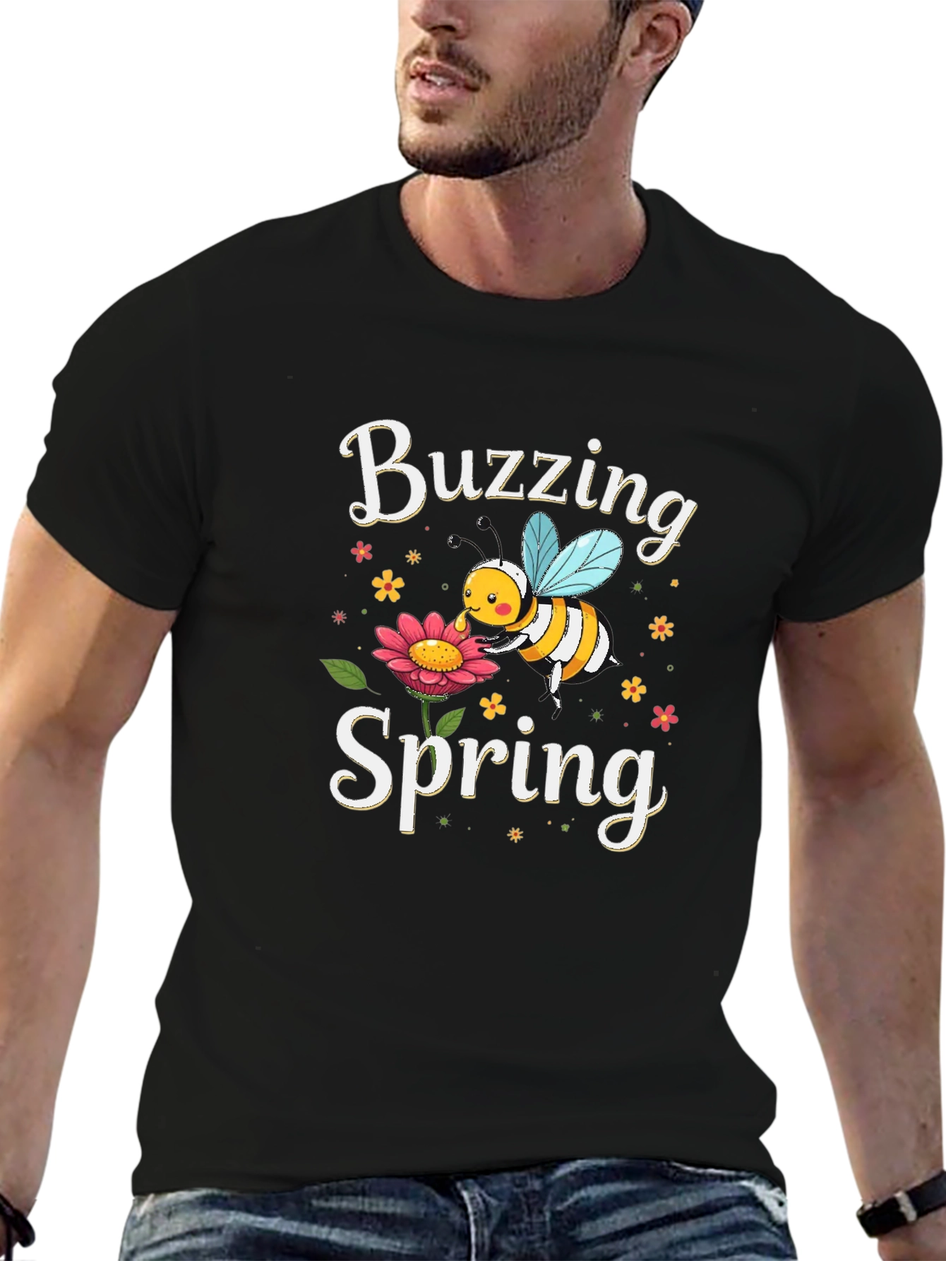 Buzzing Spring Bee Graphic Tee