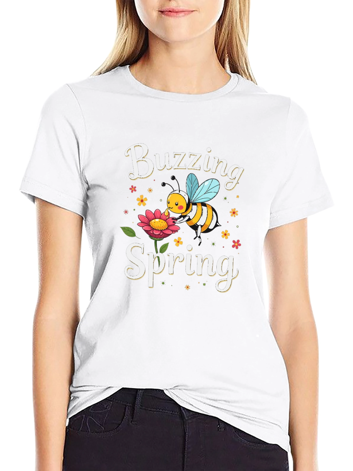Buzzing Spring Bee Graphic Tee