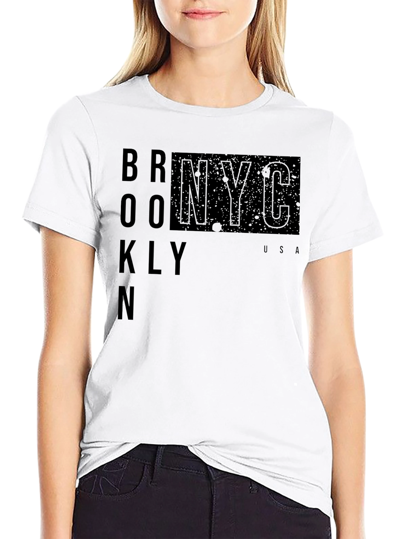 Brooklyn NYC Graphic Print Black T-Shirt