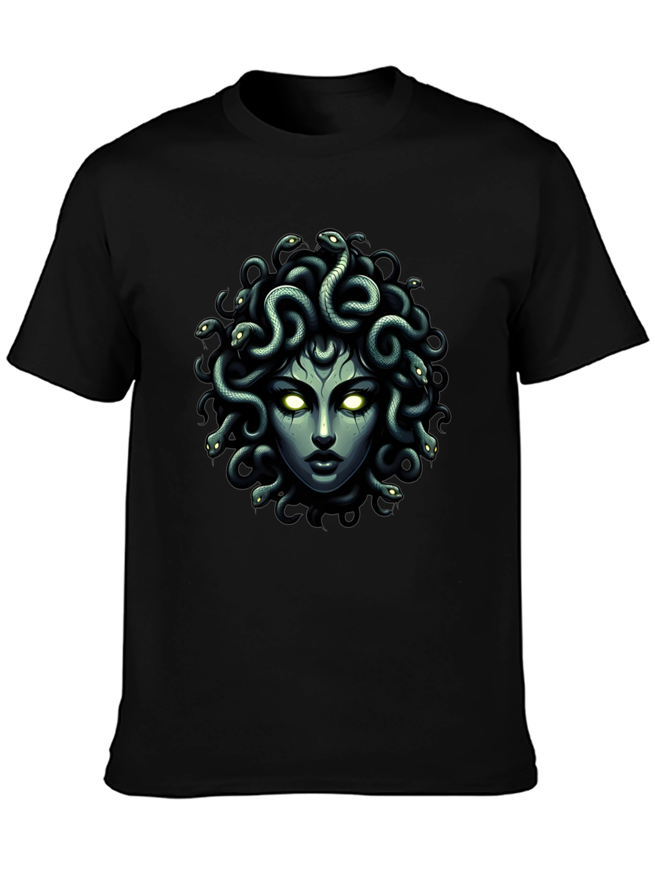 Medusa Graphic Tee - Mythical Serpent Hair Shirt