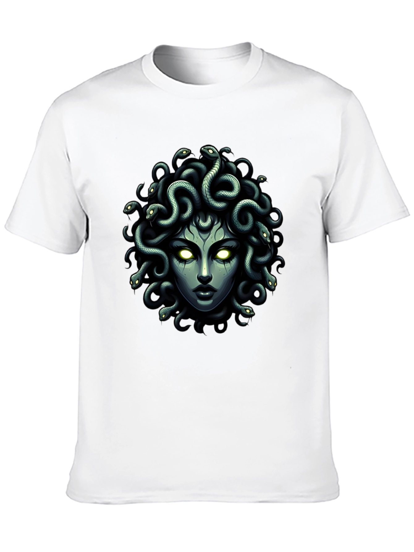 Medusa Graphic Tee - Mythical Serpent Hair Shirt