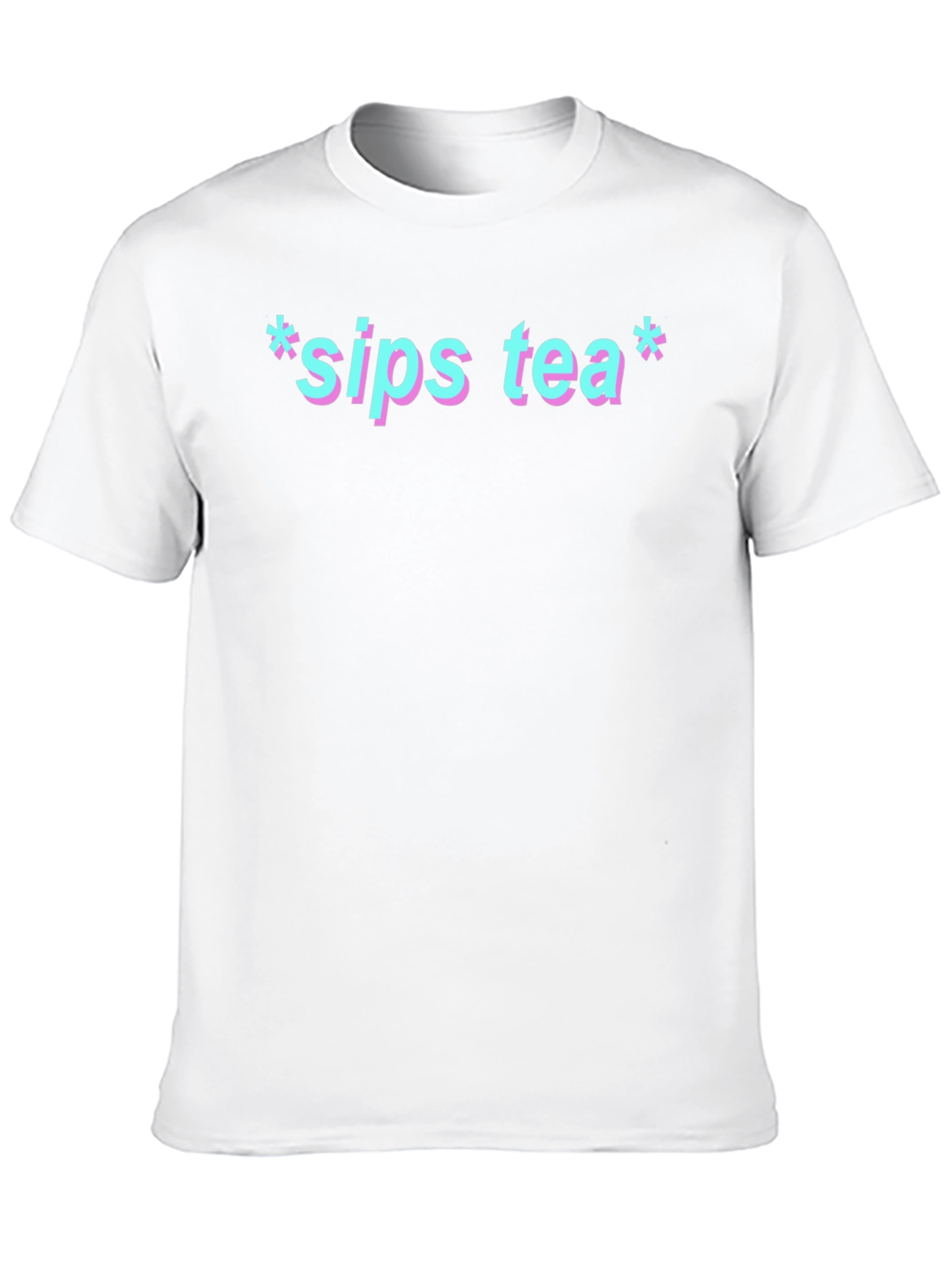 Sips Tea Graphic Print Black T-Shirt