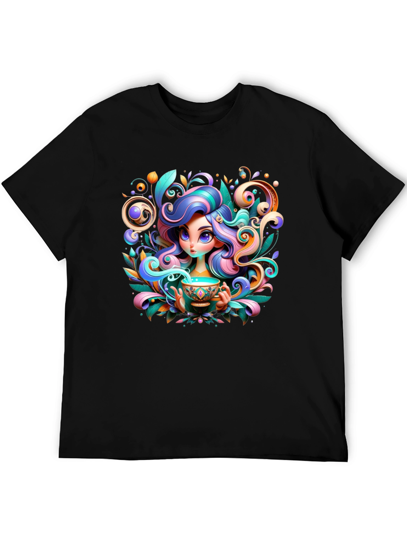 Whimsical Girl Graphic Tee - Unique Design