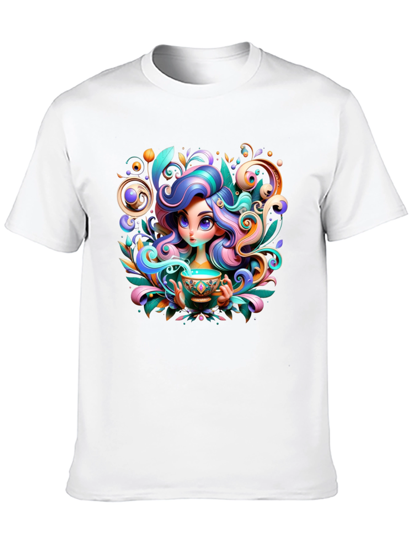 Whimsical Girl Graphic Tee - Unique Design