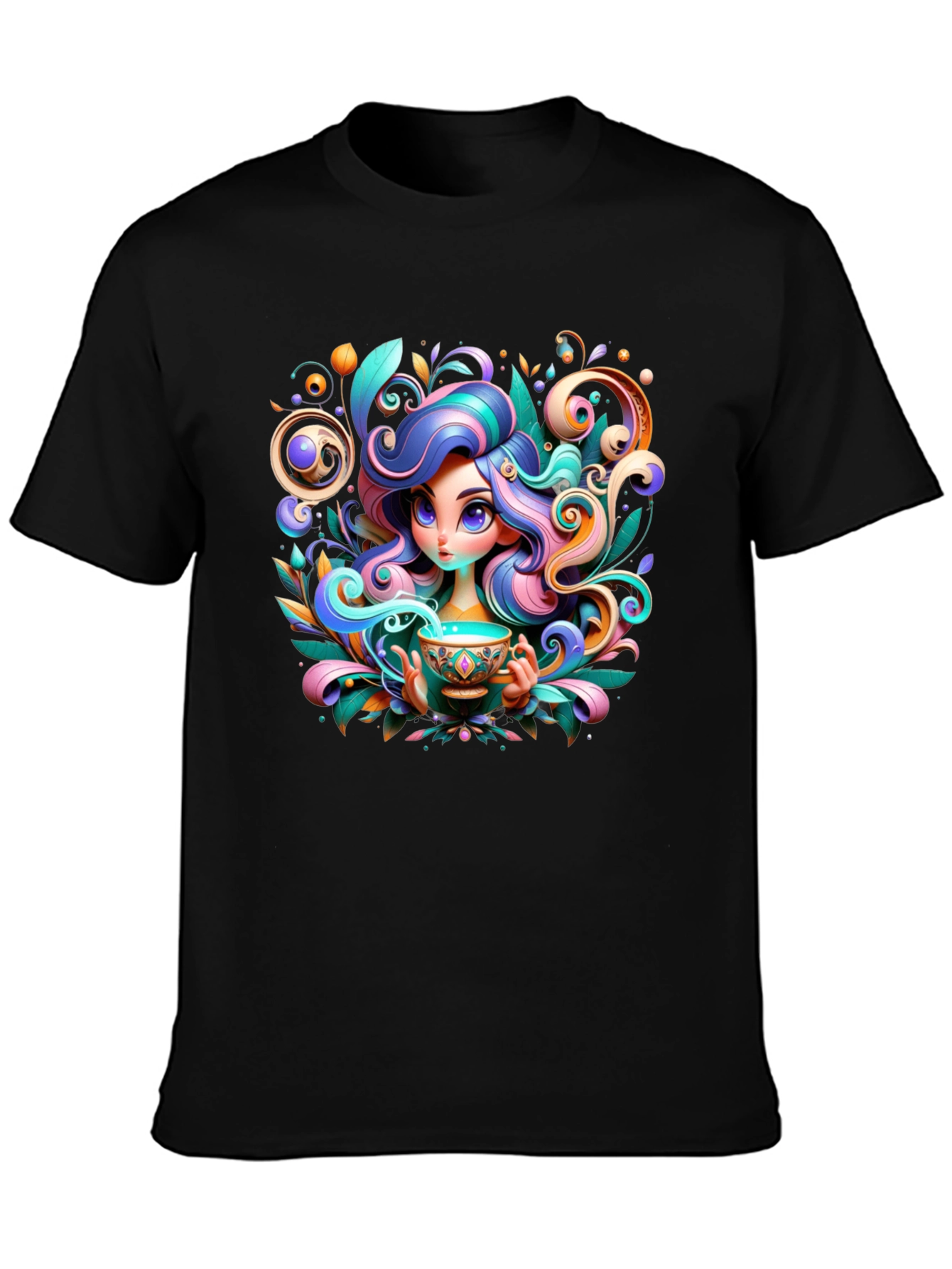 Whimsical Girl Graphic Tee - Unique Design