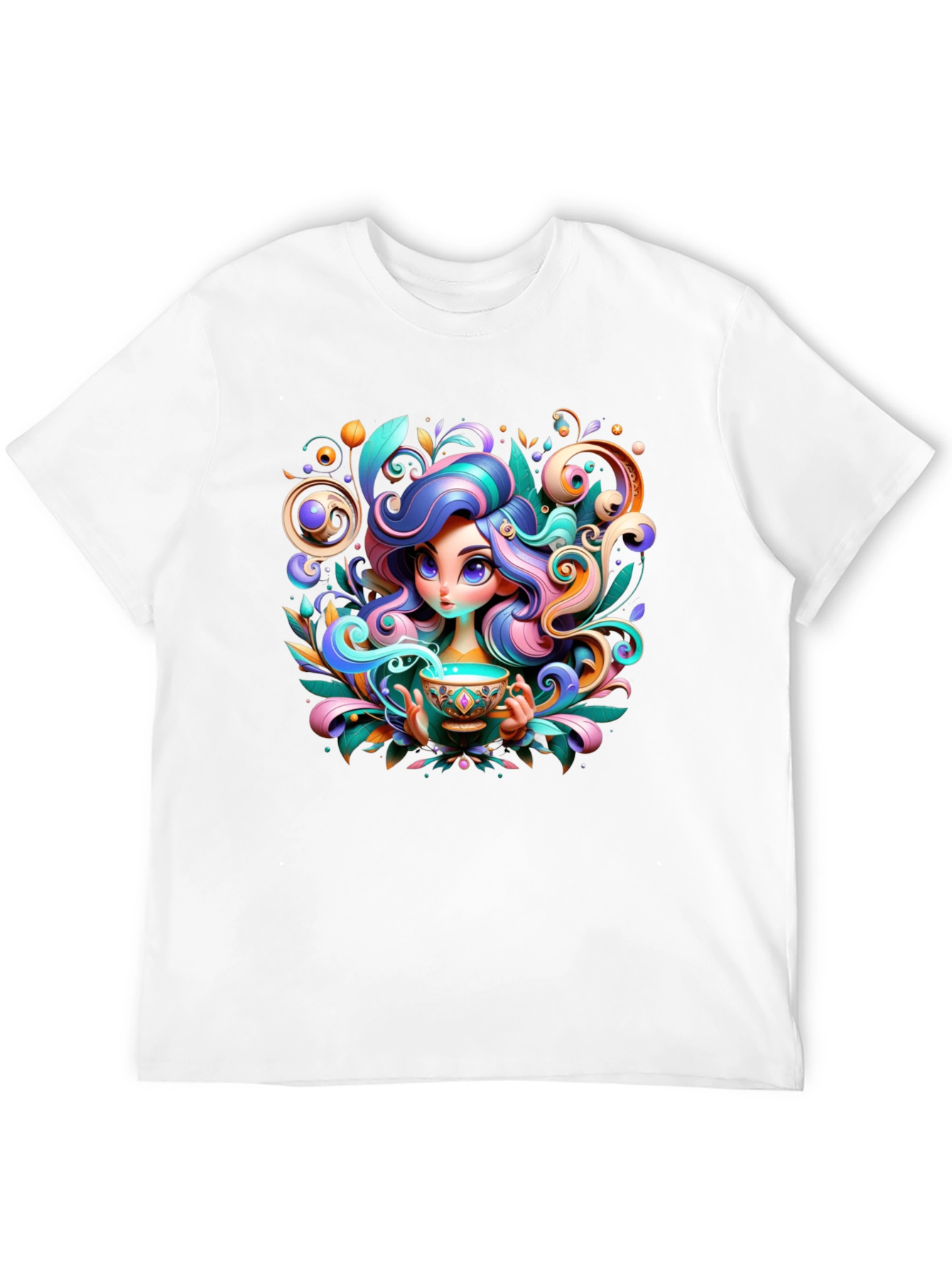 Whimsical Girl Graphic Tee - Unique Design